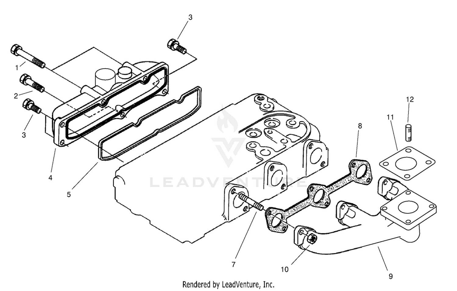 Exhaust Manifold and Gasket Assembly