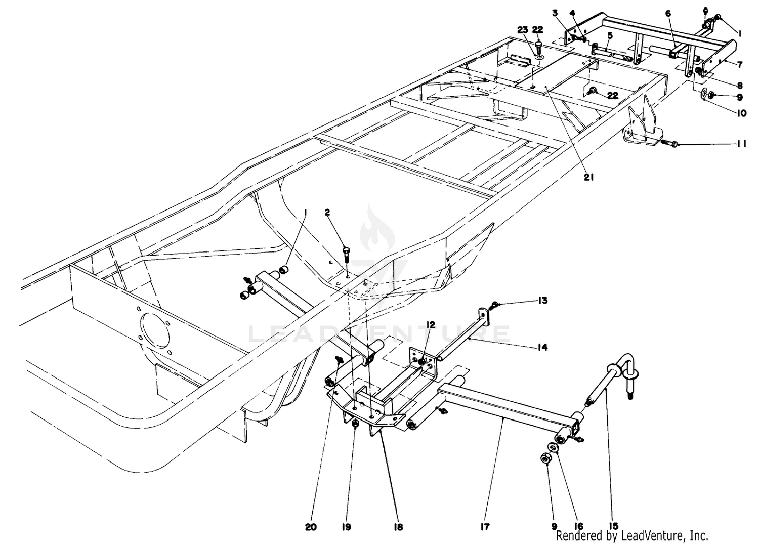Drawbar Assembly No. 1, 2 And 3 Position