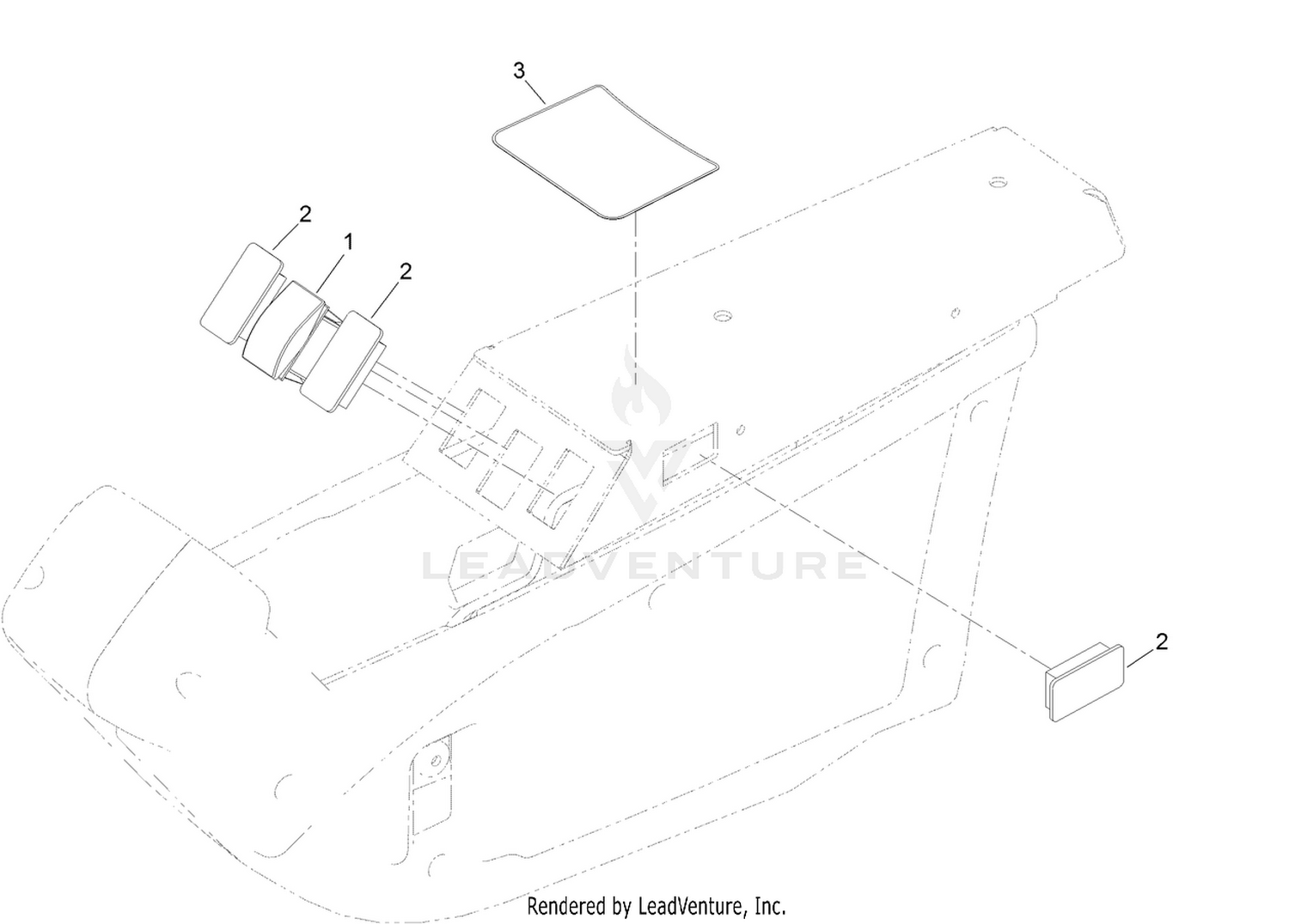 Console Switch, Cover and Decal Assembly