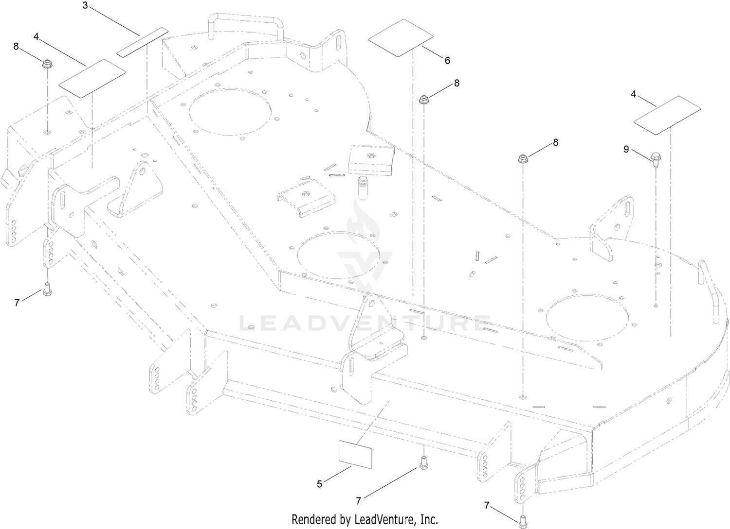 54 Inch Deck Assembly No. 131-4141