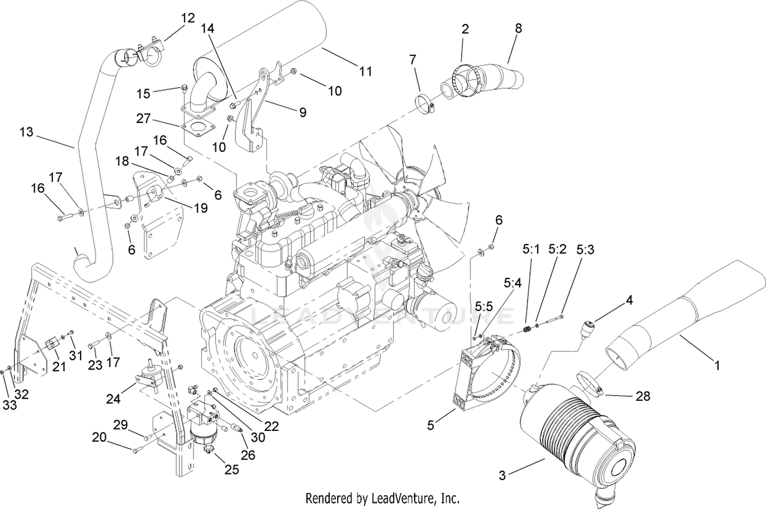 Air Cleaner and Muffler Assembly