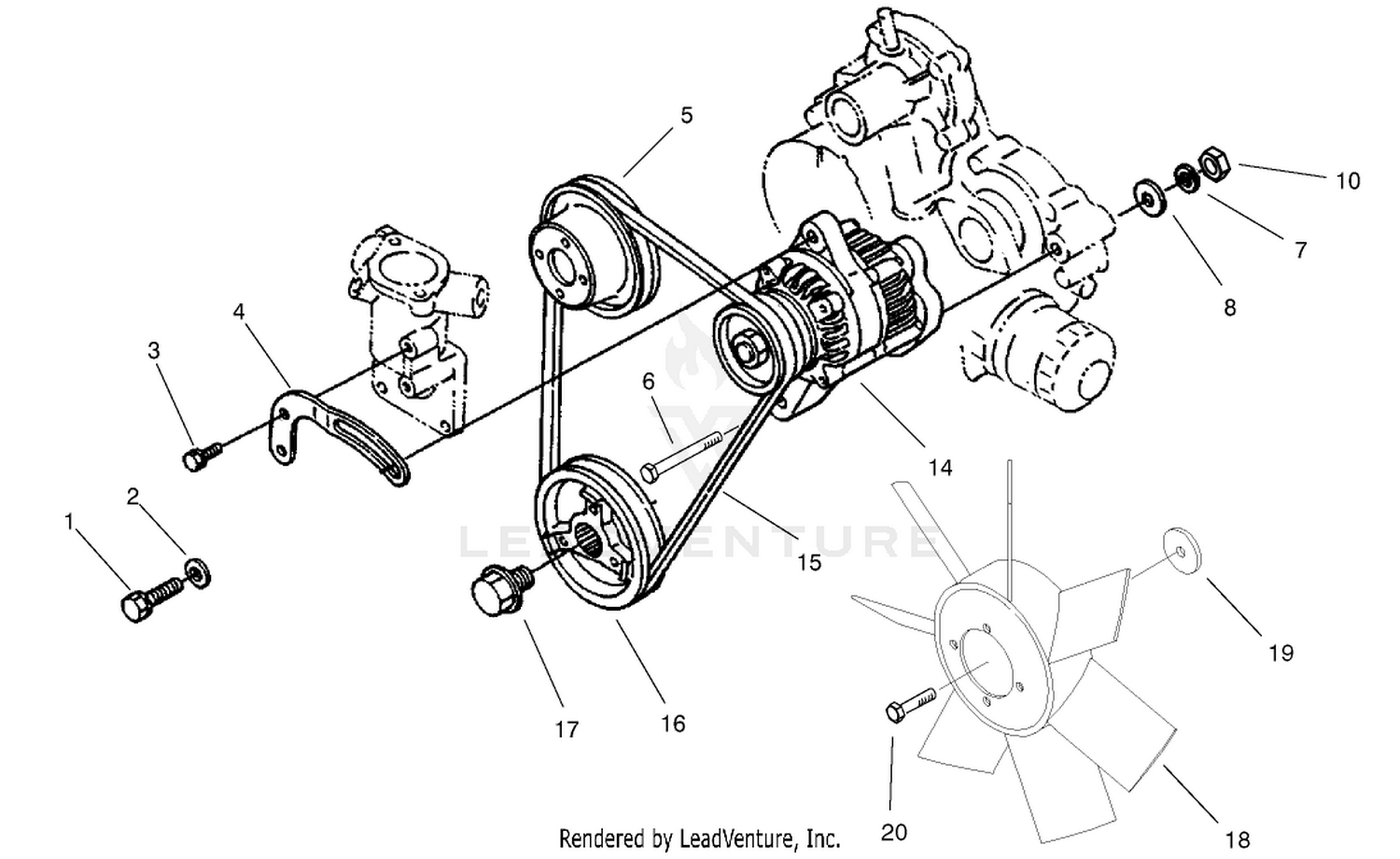 Alternator and Pulley Assembly