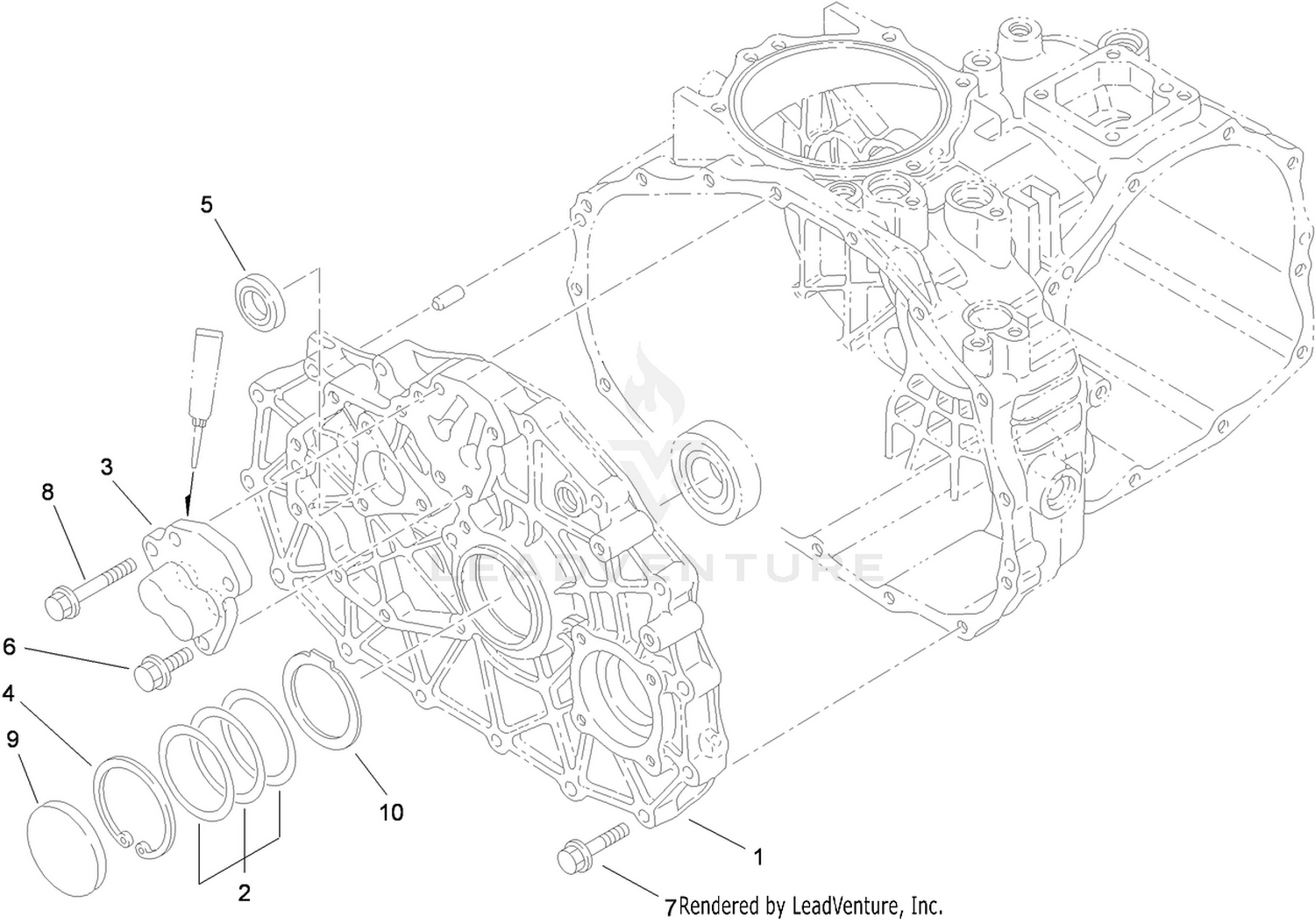 Center Plate Assembly  4 Wheel Drive Transaxle Assembly No. 115-2175