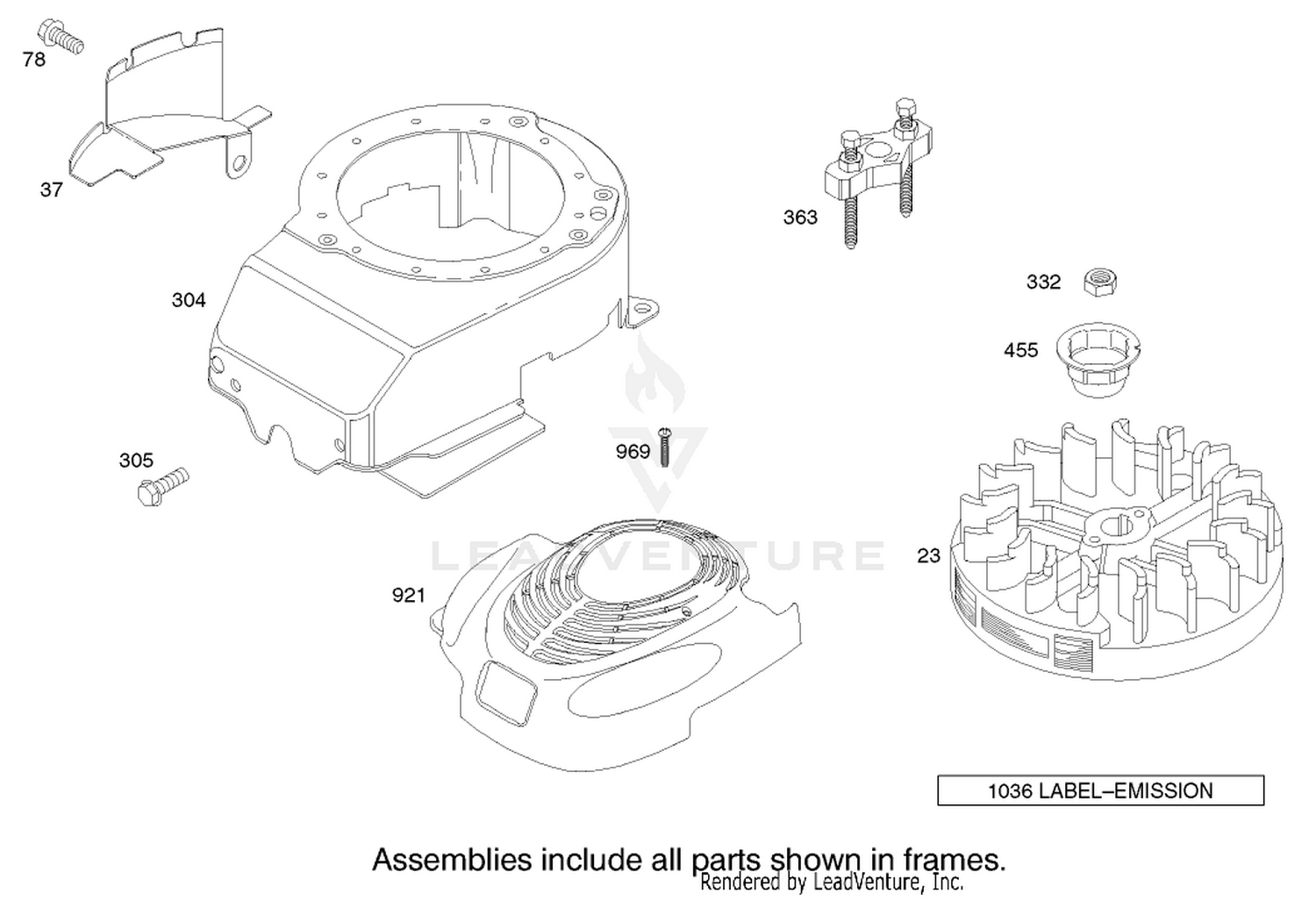 Blower Housing Assembly Engine Briggs and Stratton Model 123K02-0114-E1