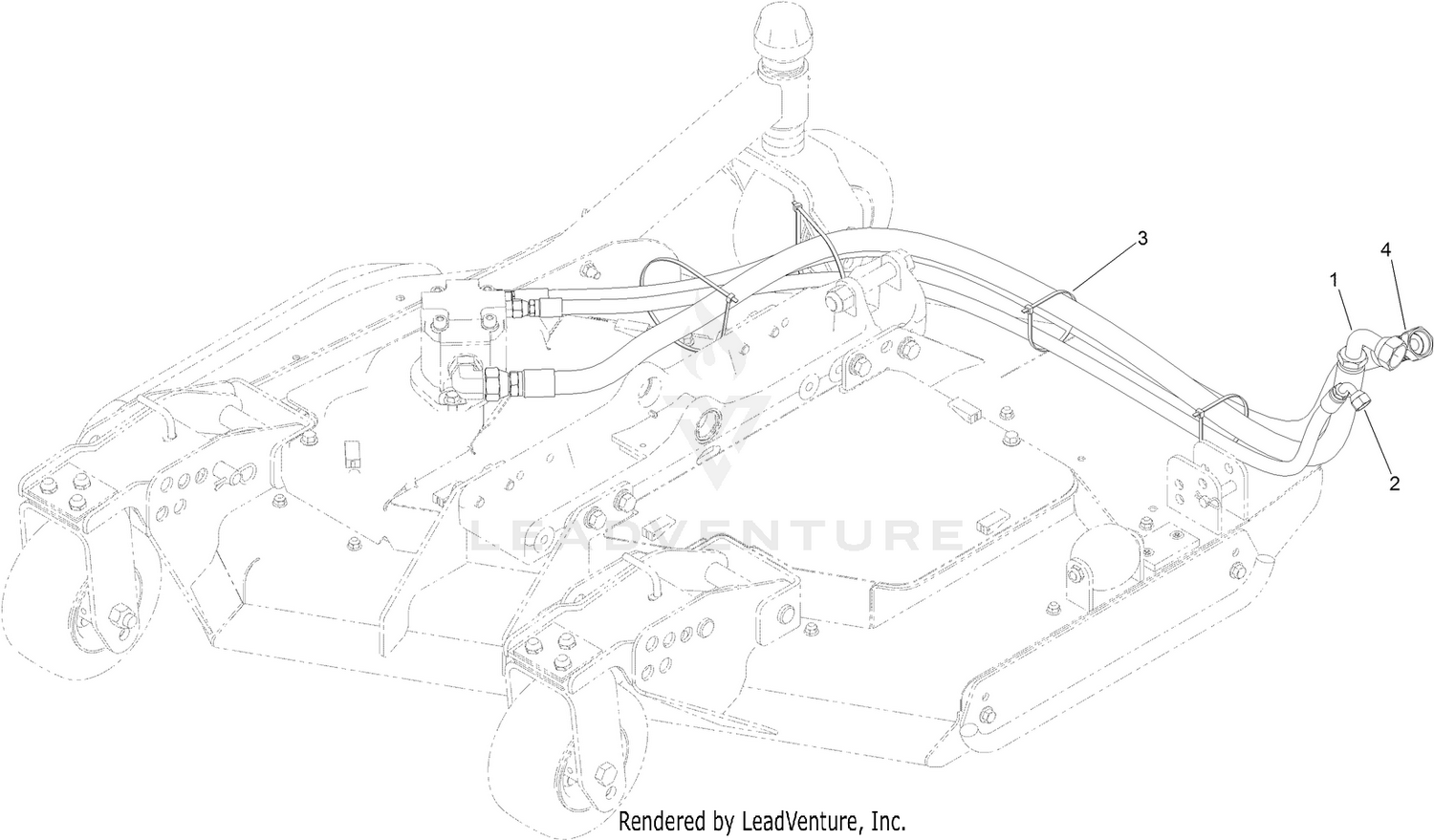 Right Deck Hose Assembly