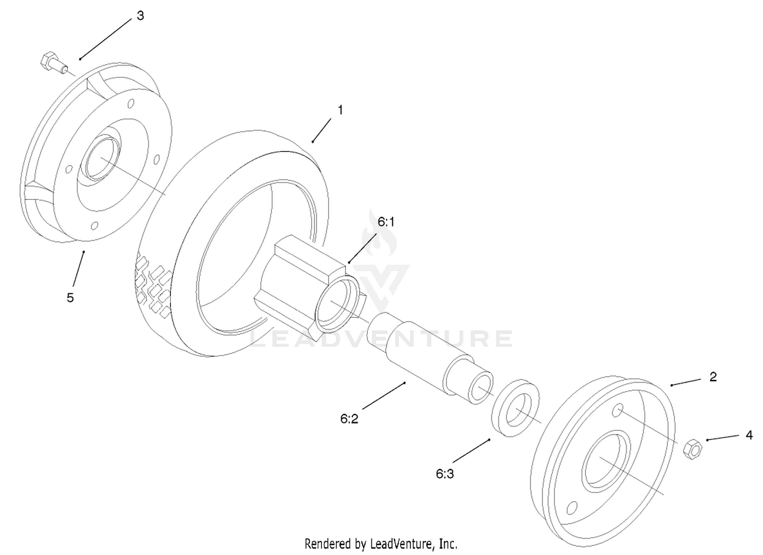 Rear Wheel And Tire Assembly No. 74-1720
