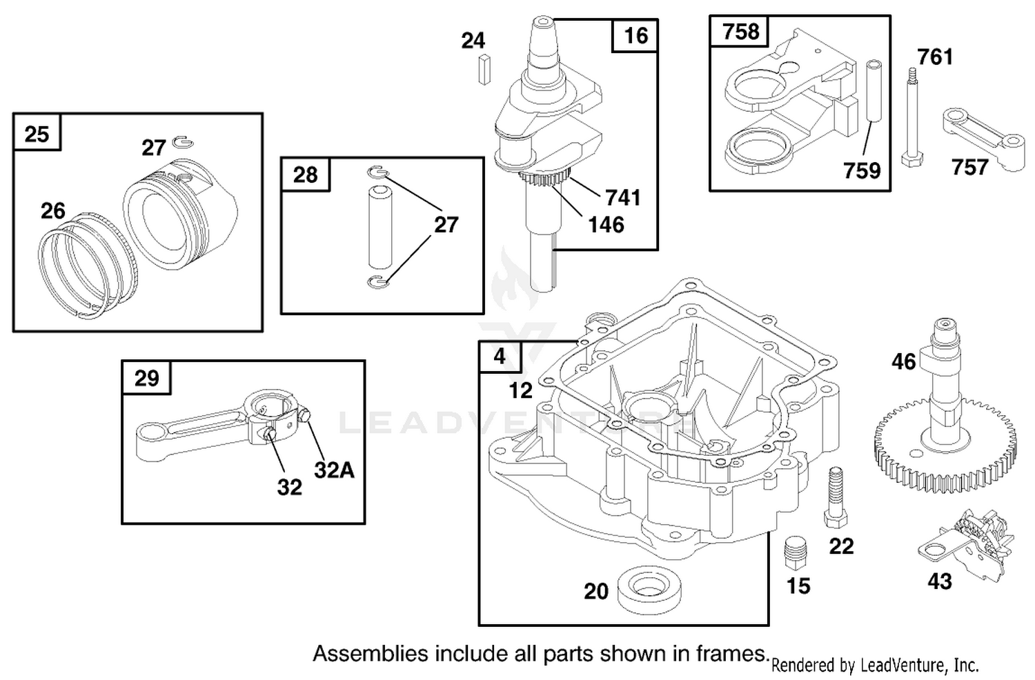 Engine Briggs  Stratton Model 28n707-1131-E1 3