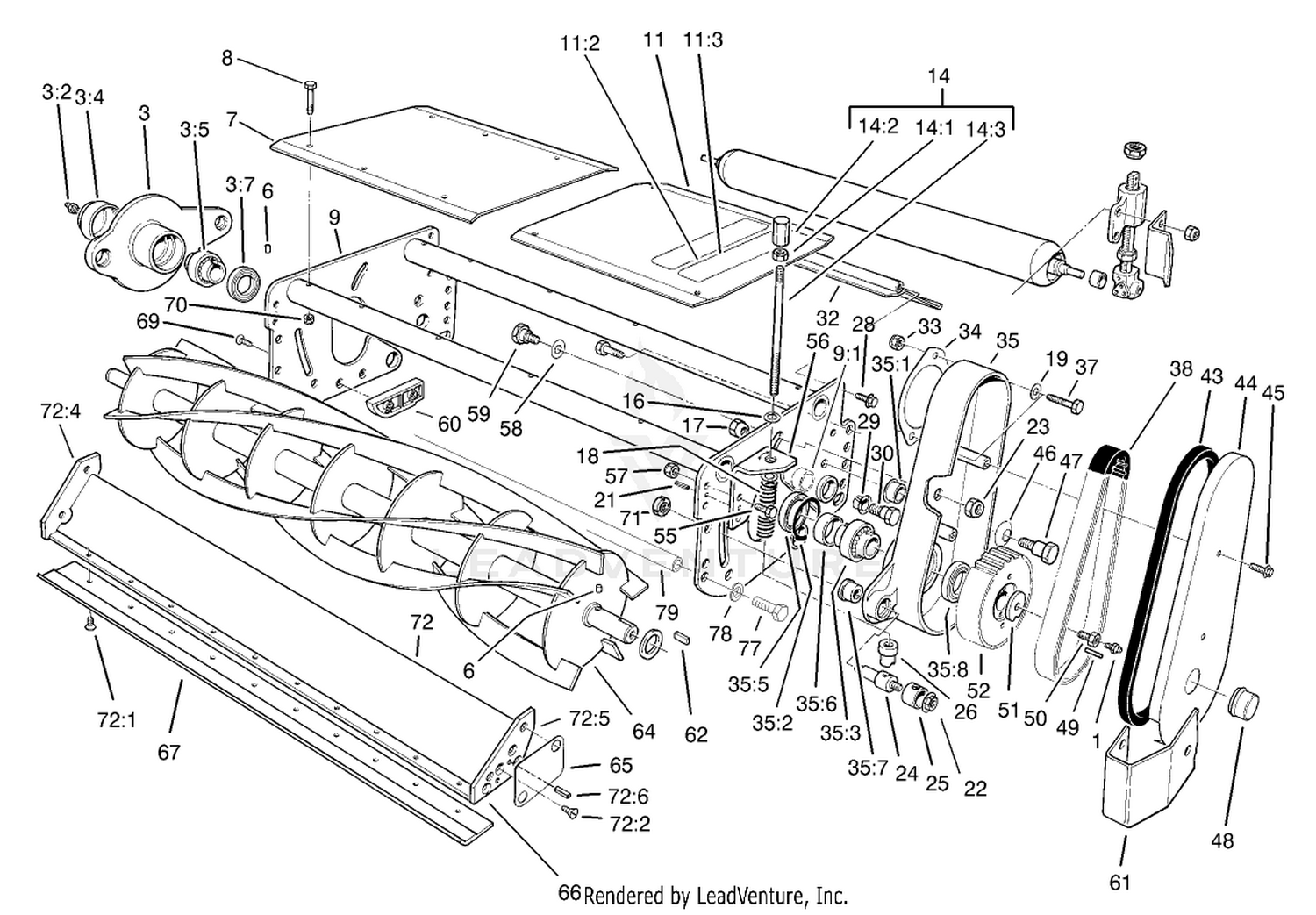 Left Hand Cutting Unit Assembly