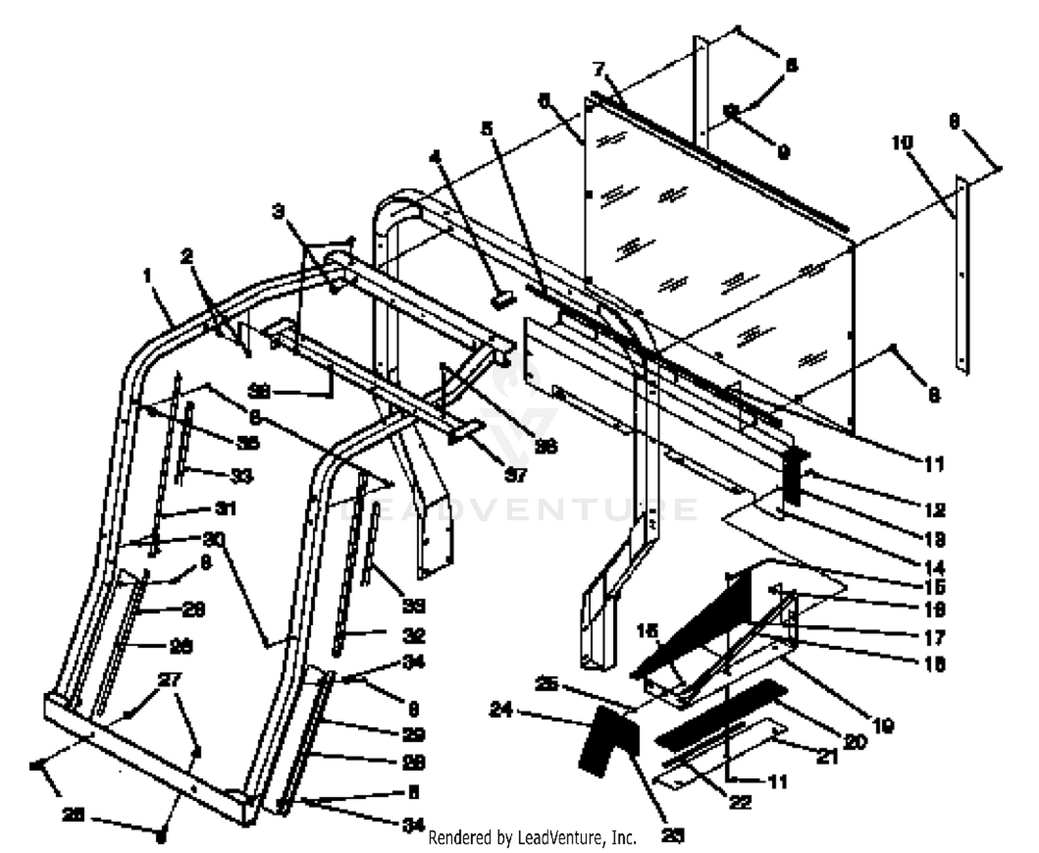 ROPS  REAR WINDOW