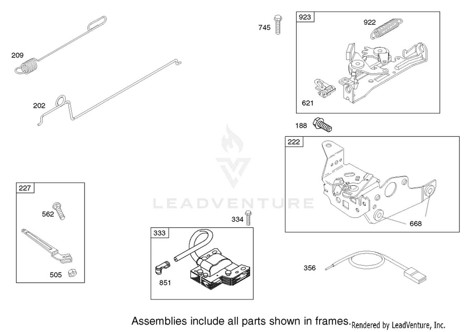 Governor Assembly Engine Briggs and Stratton Model 124K02-0110-B1