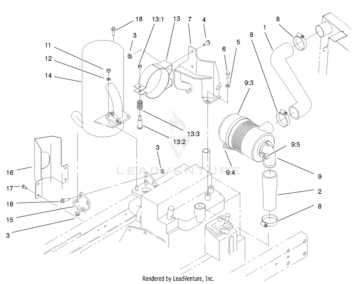 Air Cleaner And Muffler Assembly