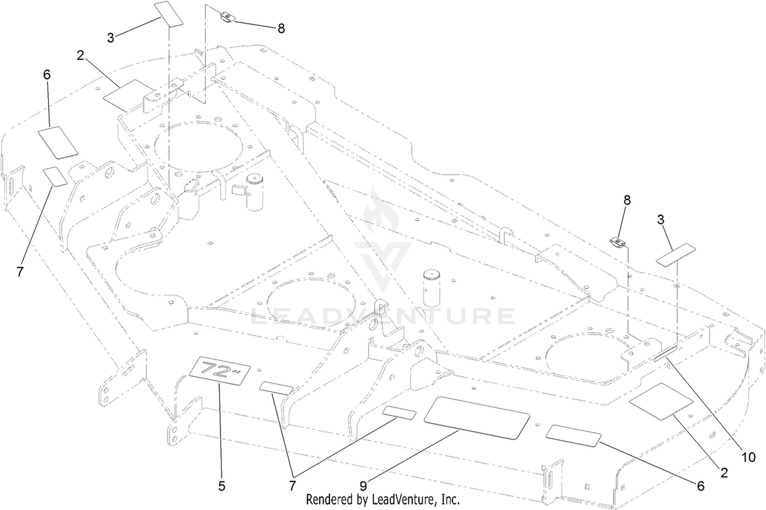 Deck Decal Assembly No. 127-6487