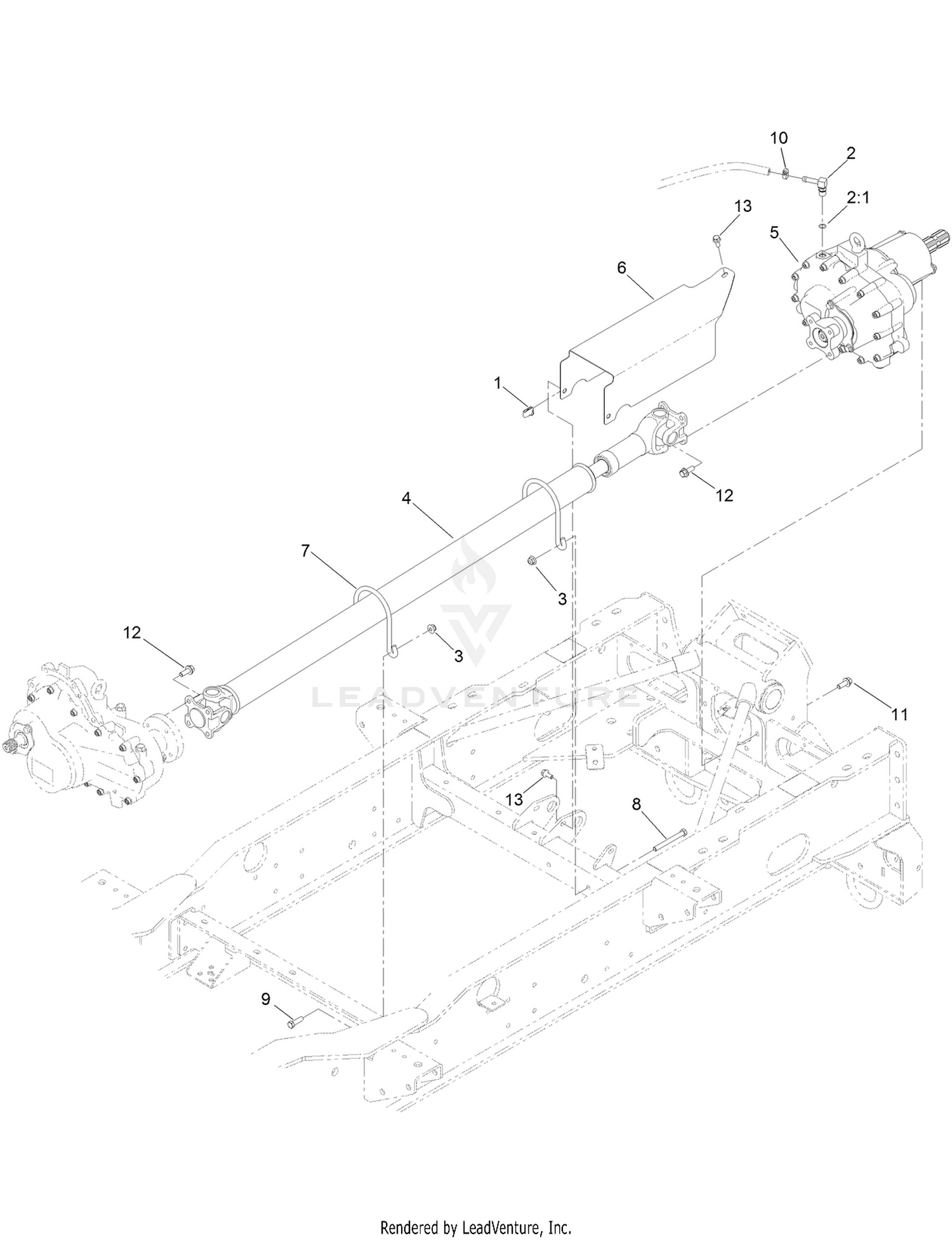 Driveshaft and Gearbox Assembly