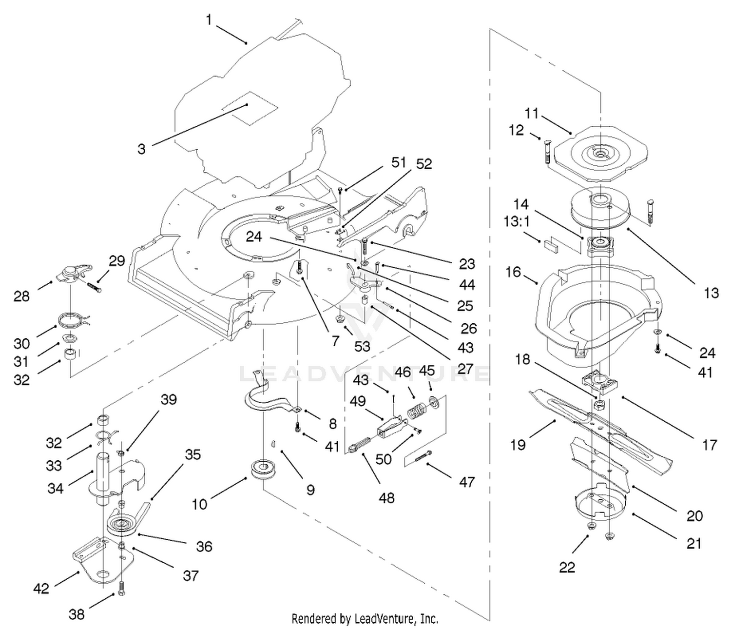Engine And Blade Brake Clutch Assembly