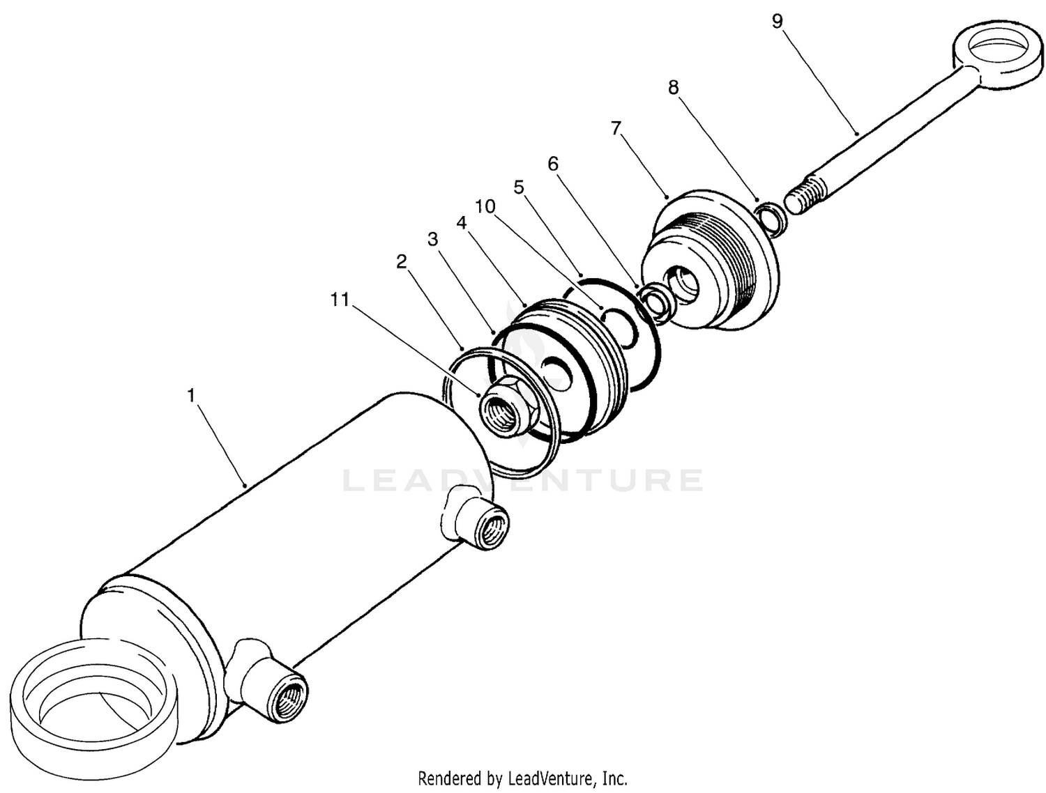 Hydraulic Cylinder No. 92-6584 (model No. 03603)