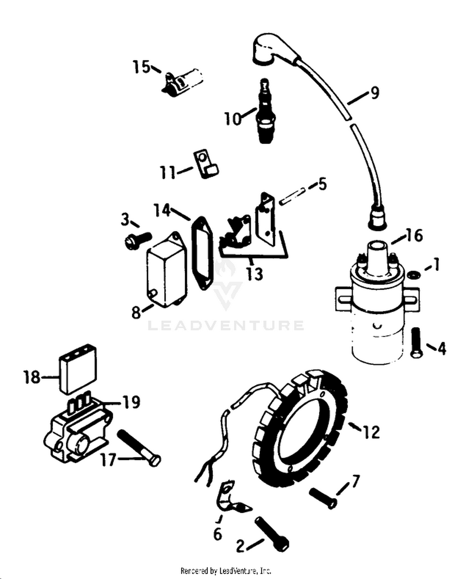 Ignition Engine Kohler Model No. K321s Spec No. 60399
