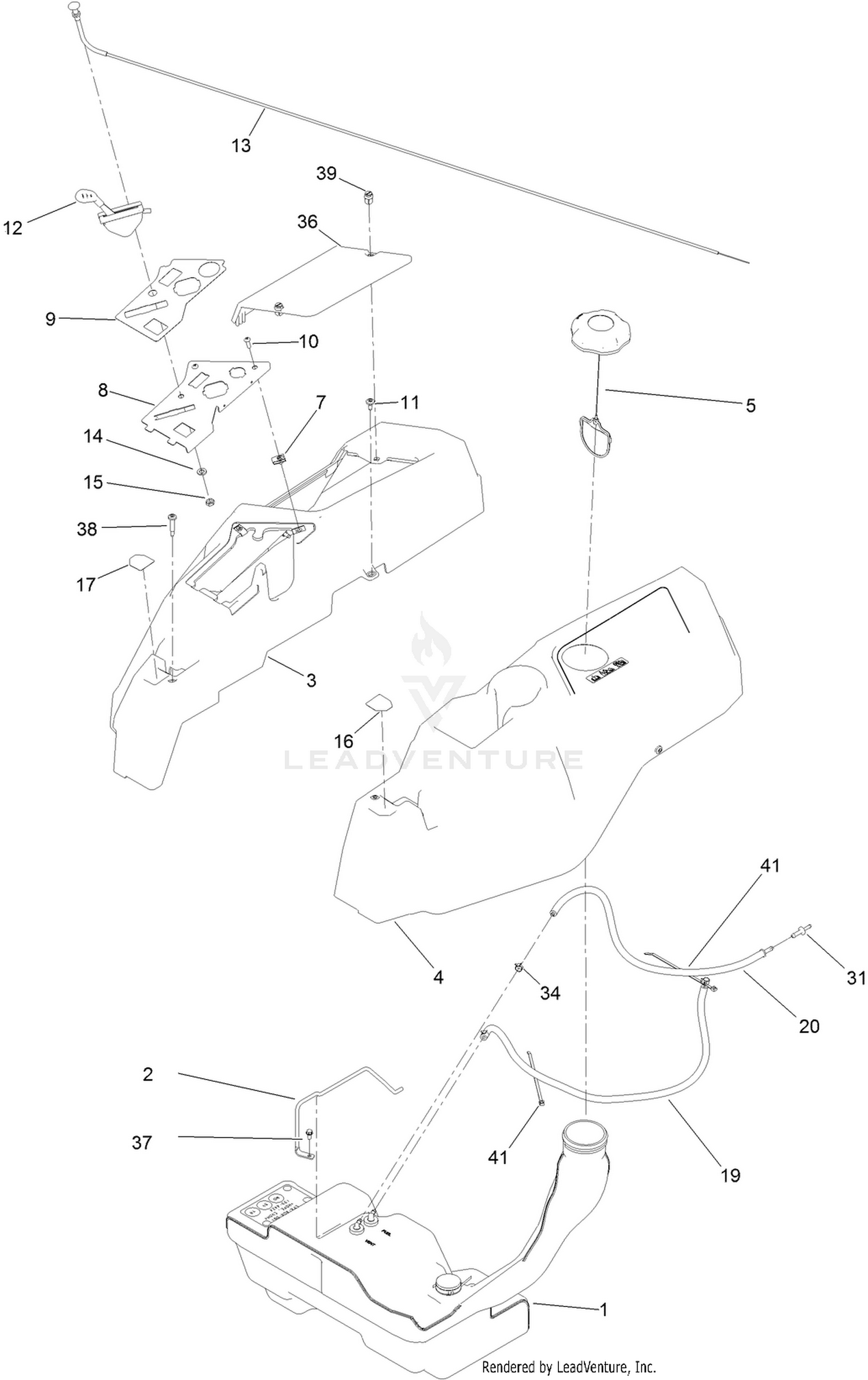 Body Styling and Fuel Tank Assembly