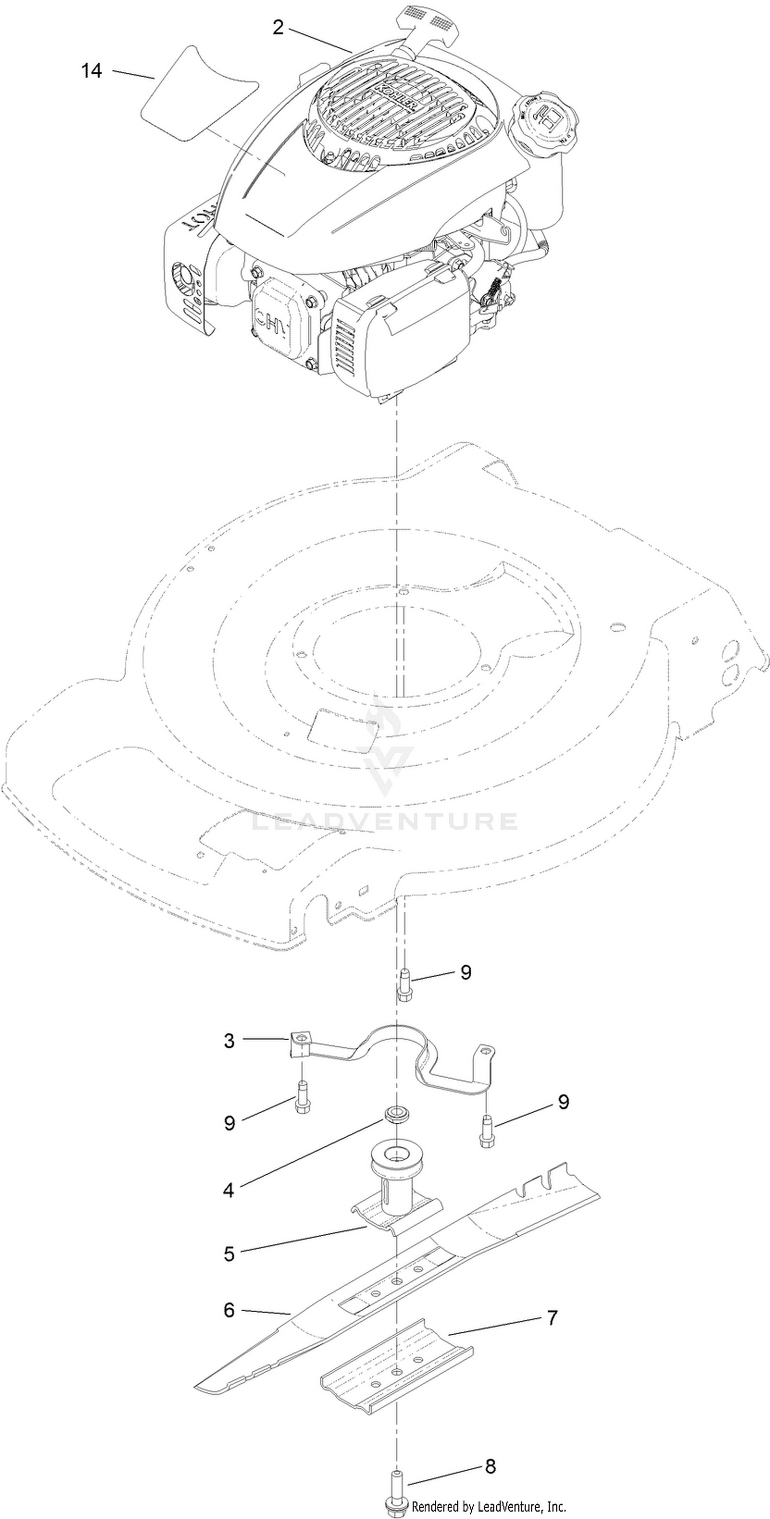 Engine and Blade Assembly