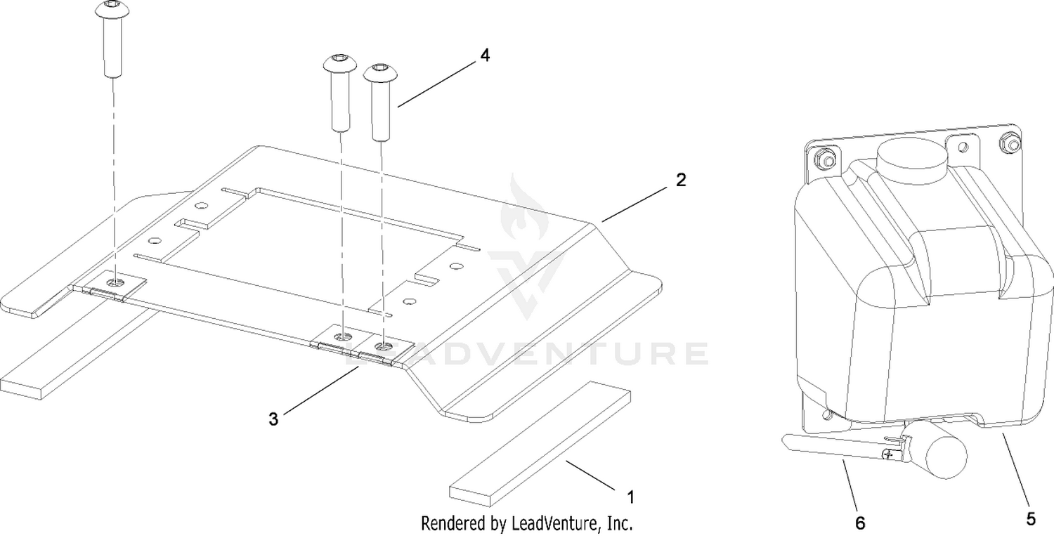 Fluid Washer Tank  Cab Assembly