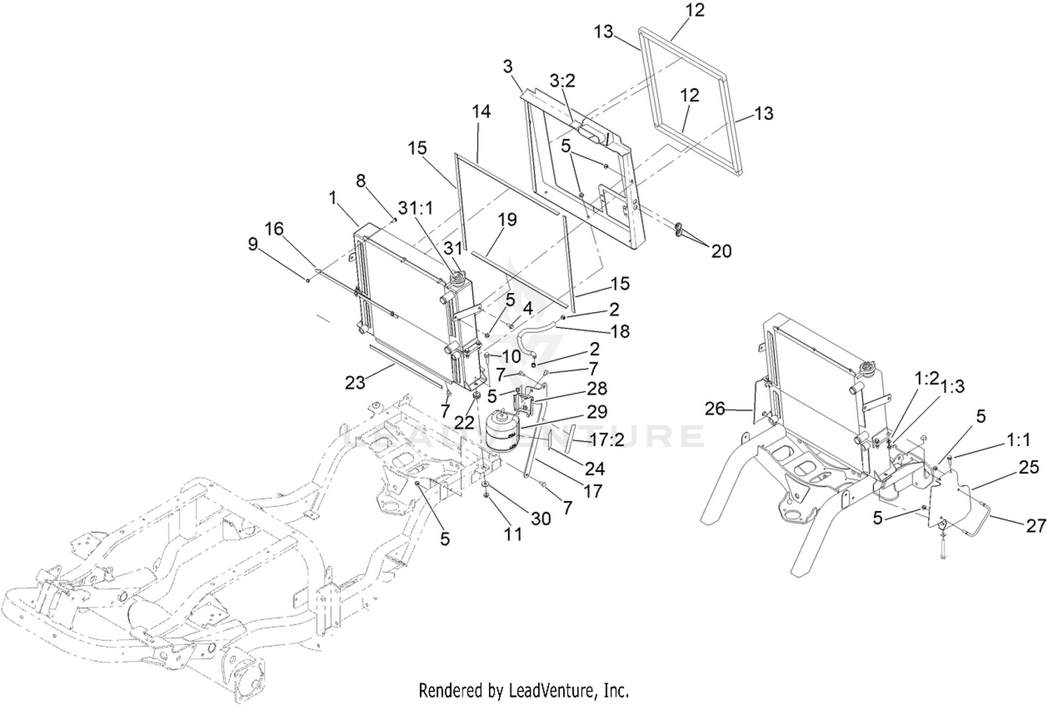 Radiator and Cooler Assembly