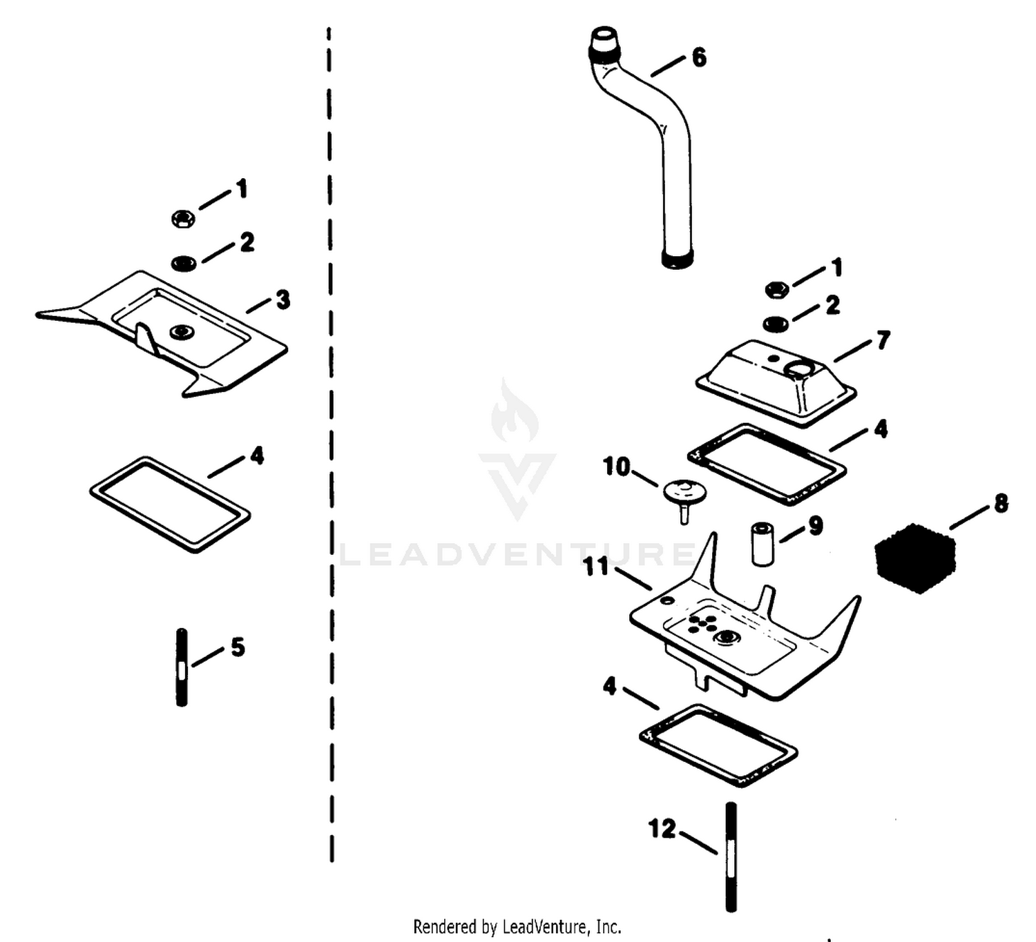 Breather  Vent-Kohler Engine Model No. Kt17qs Type No. 24324 (continued)