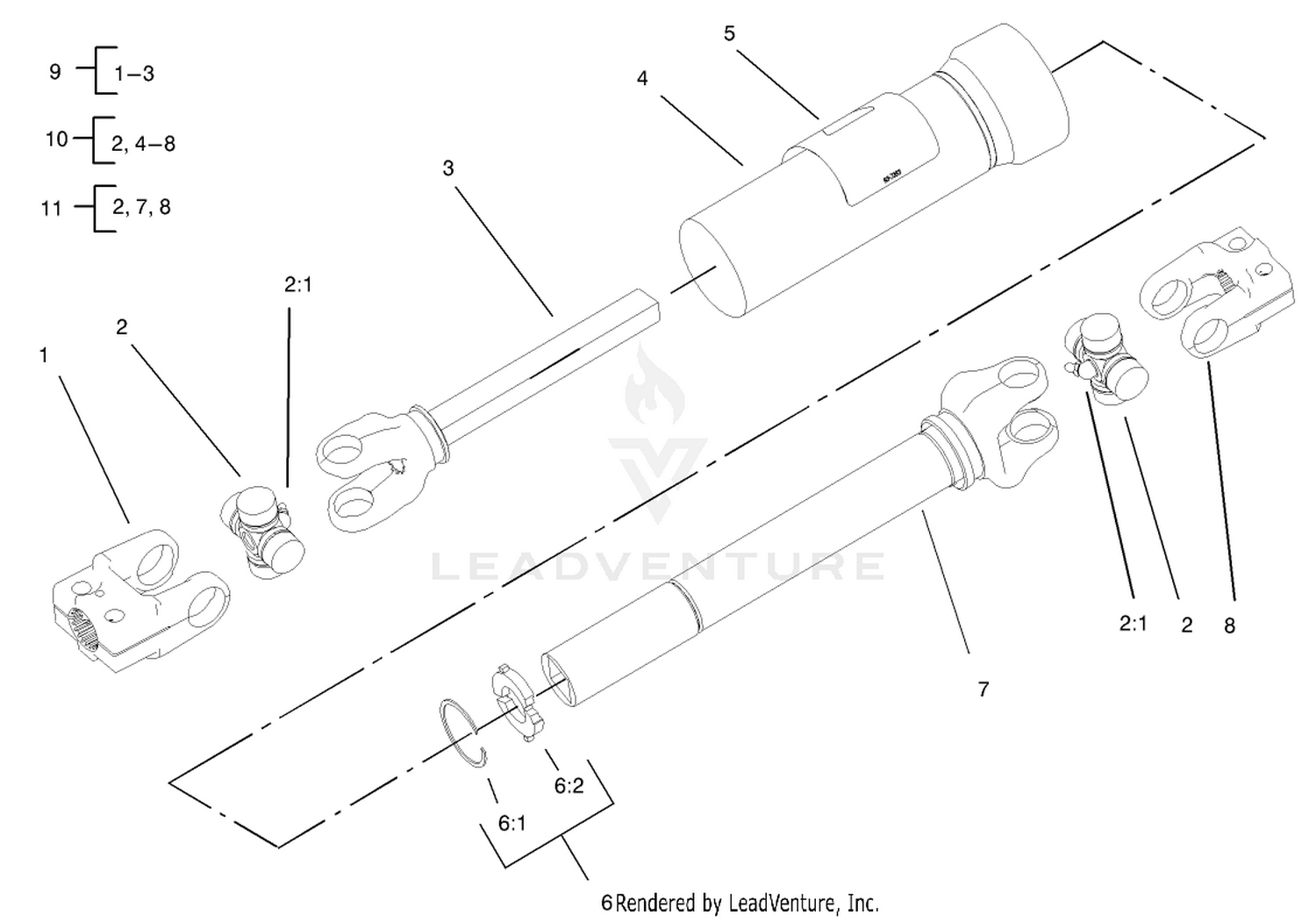 Drive Shaft Assembly No. 104-0272