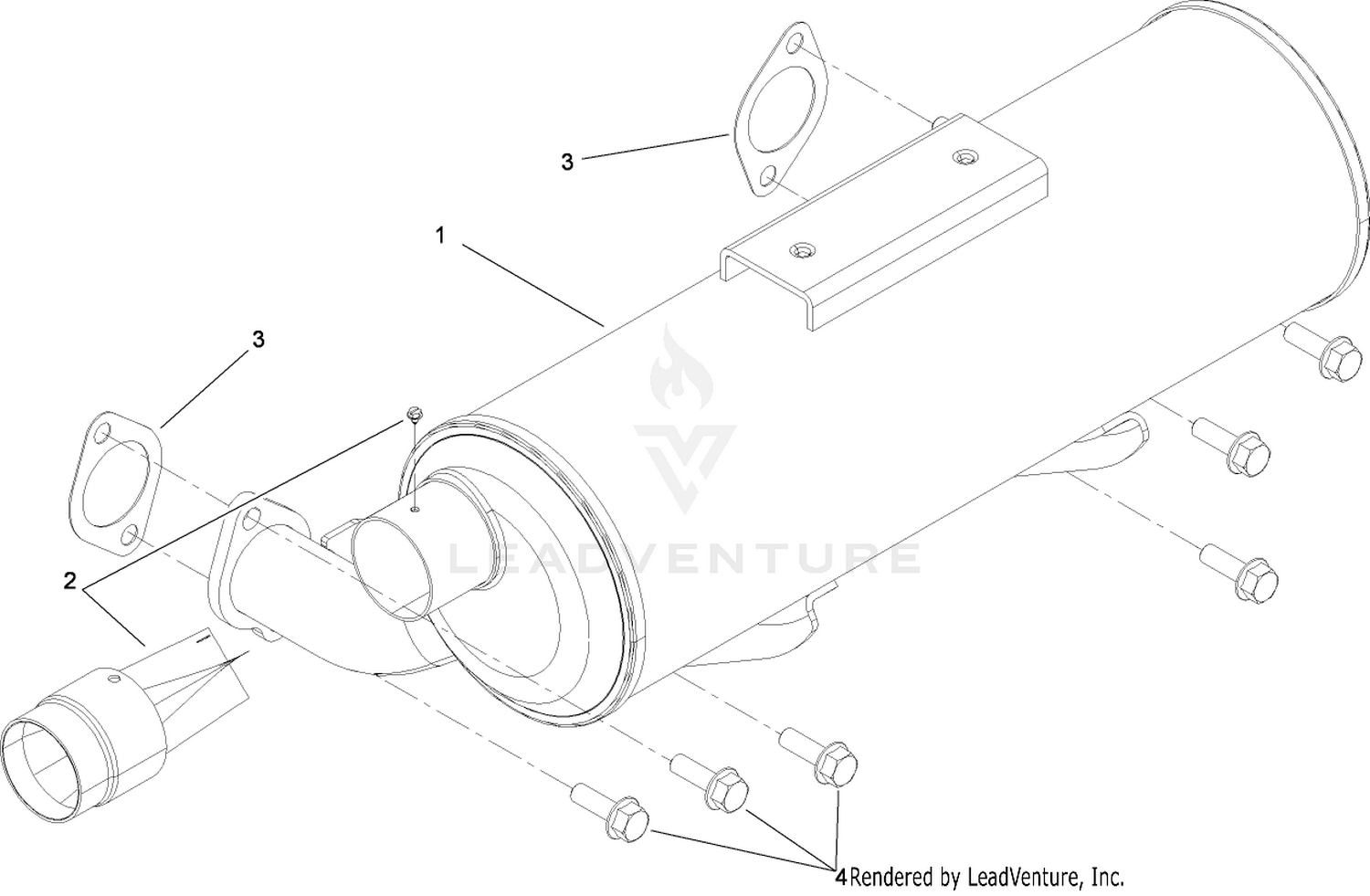 Muffler Assembly No. 115-2923