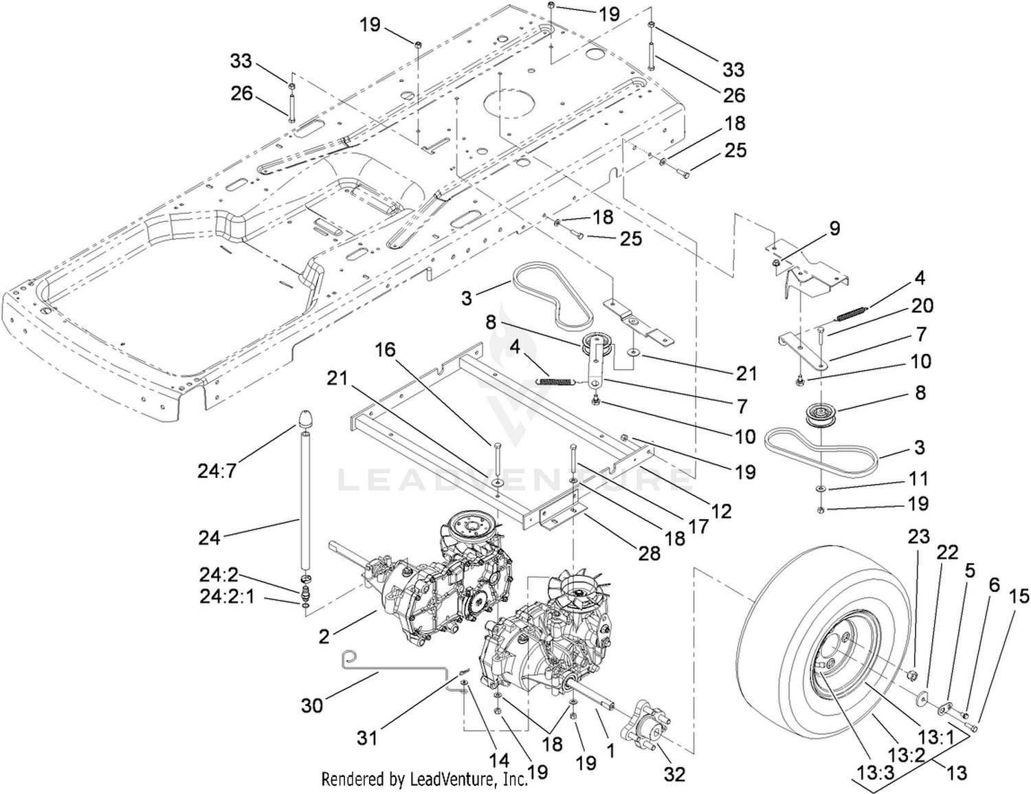 Hydro and Belt Drive Assembly