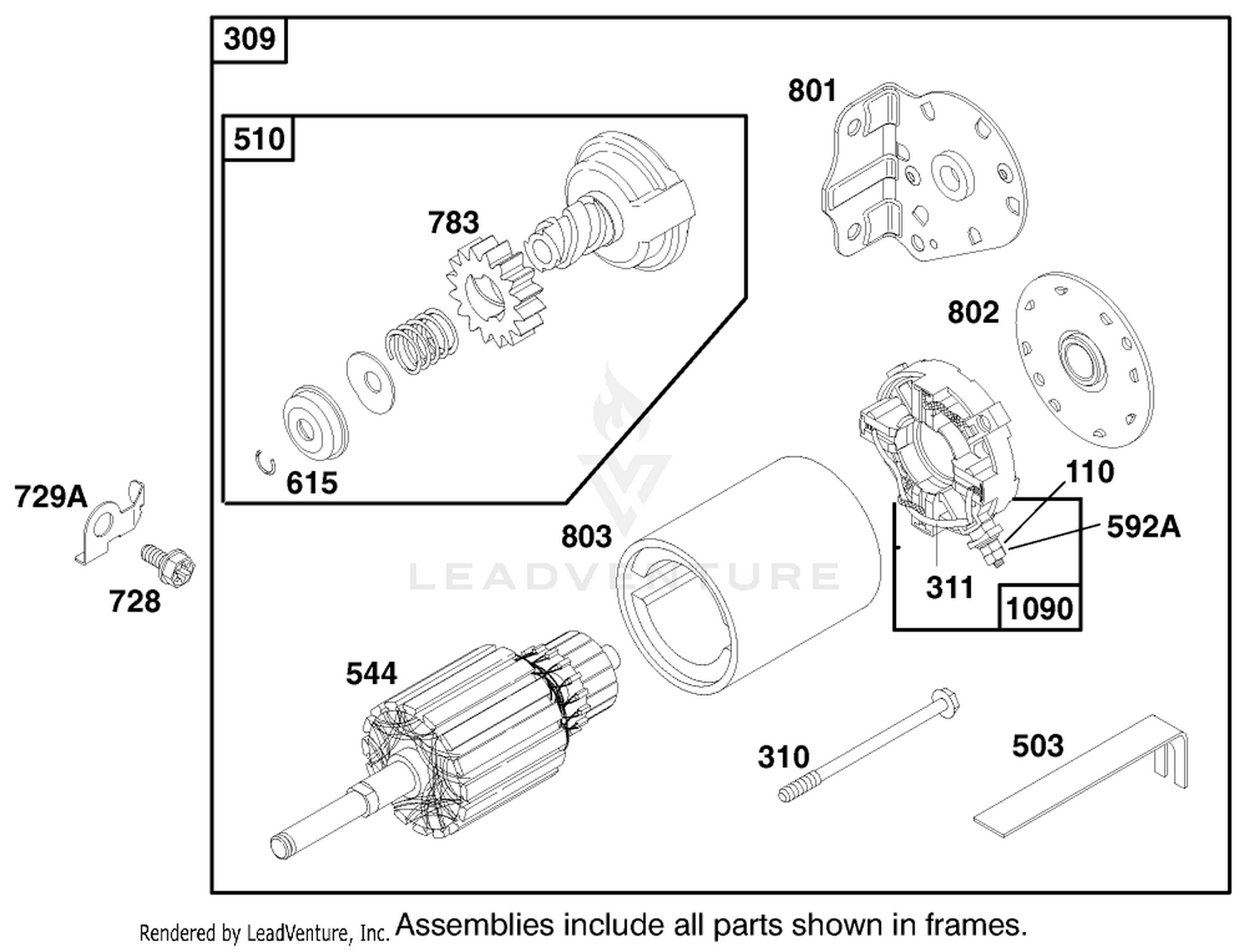 Engine Briggs  Stratton Model 28m707-1182-E1 8
