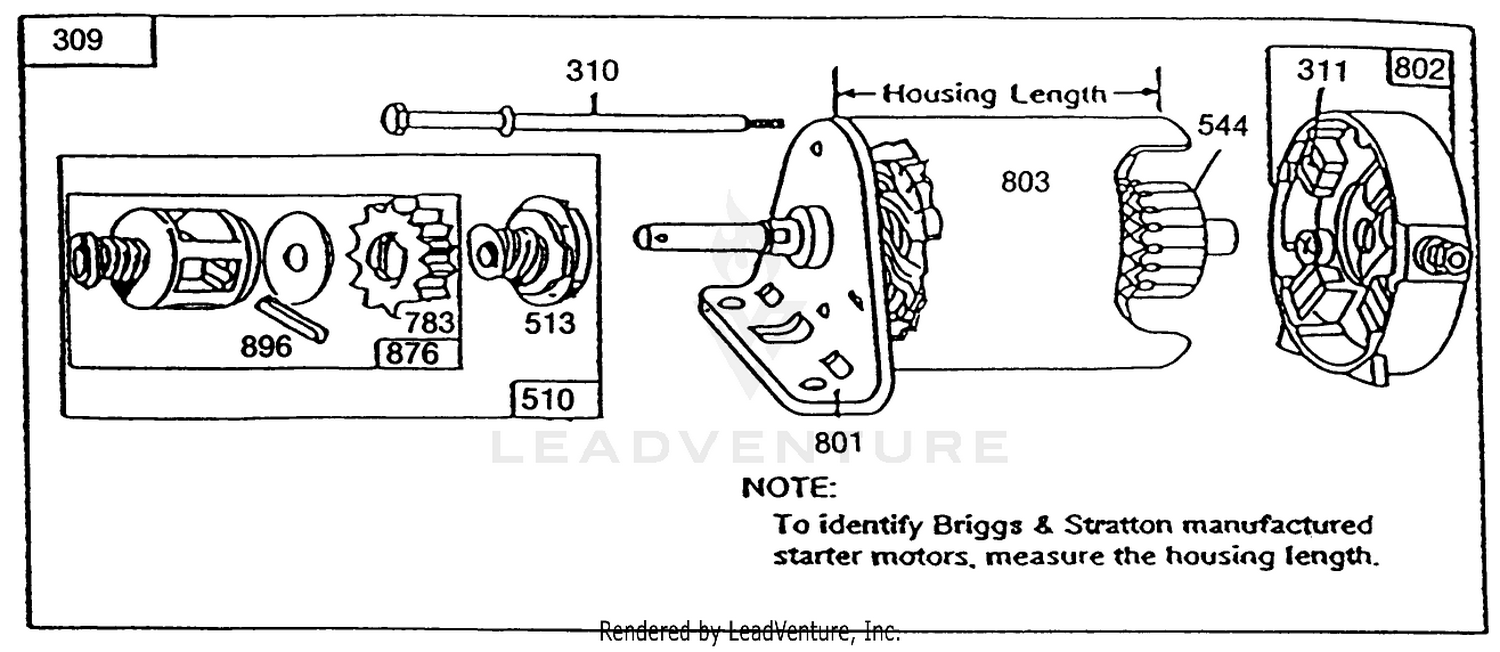 Engine Briggs  Stratton Model 286707-0116-01 3