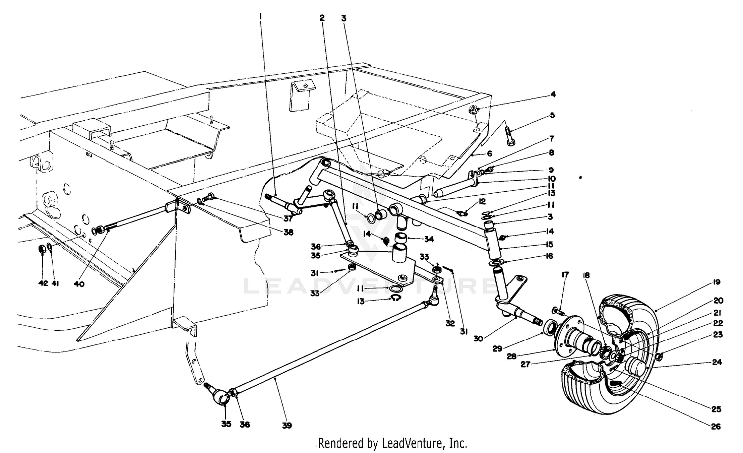 Rear Axle  Wheel Assembly