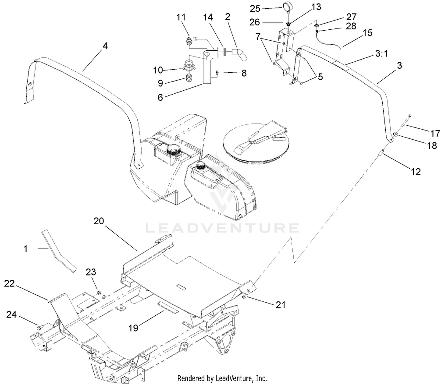 Tank and Saddle Assembly