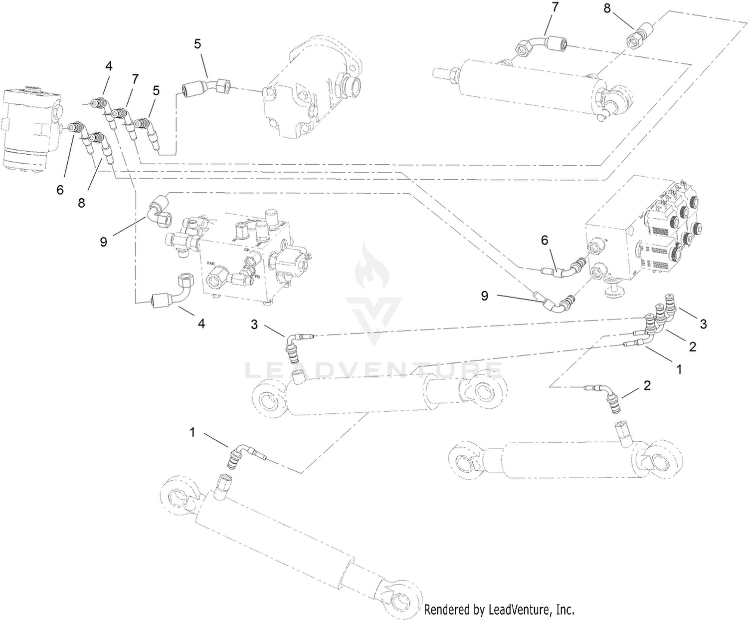 Lift / Steer Hydraulic Circuit Assembly