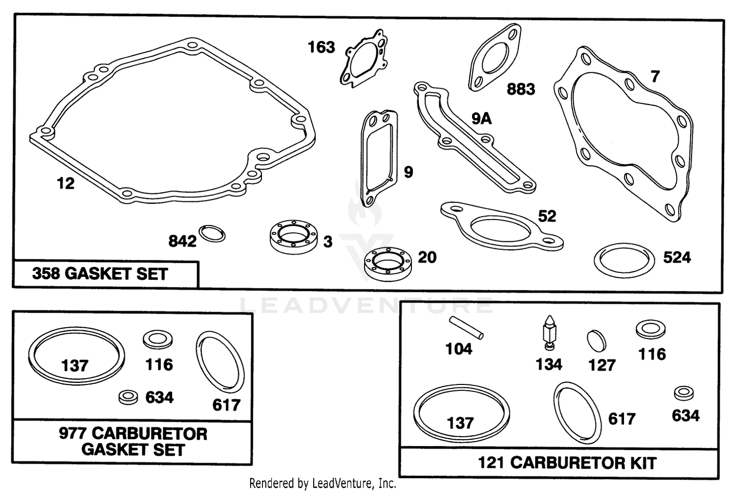 Engine Briggs  Stratton Model 128802-0615-01 9