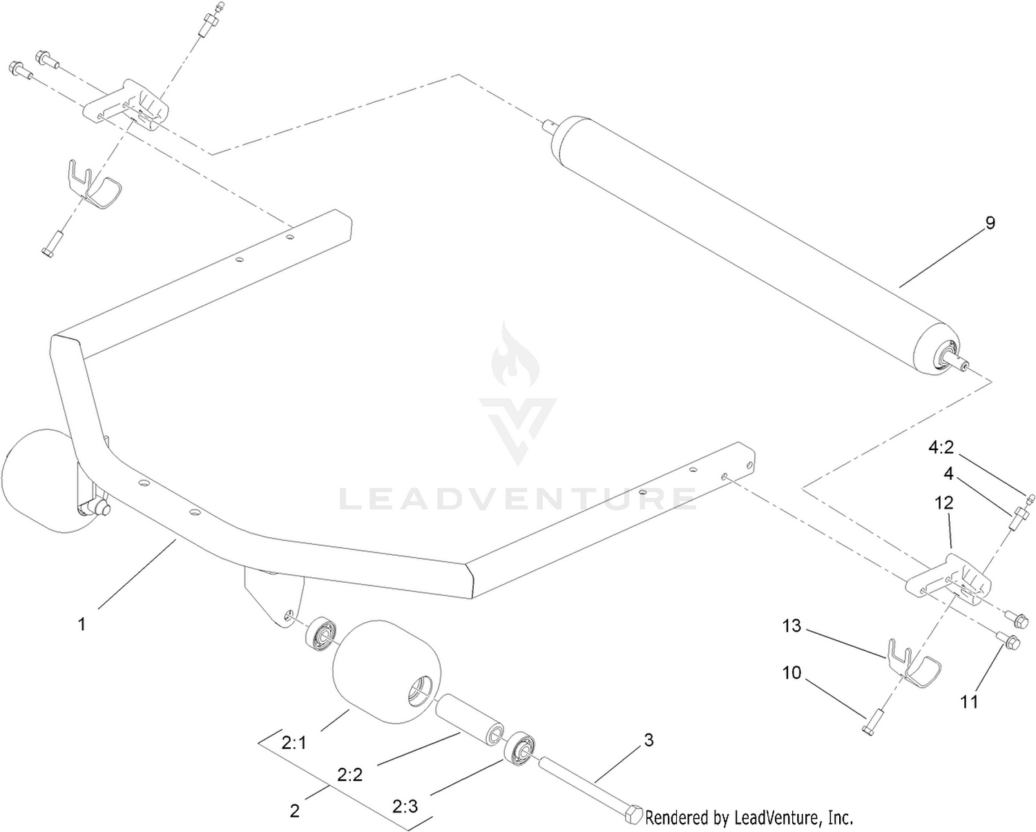 Roller and Carrier Frame Assembly