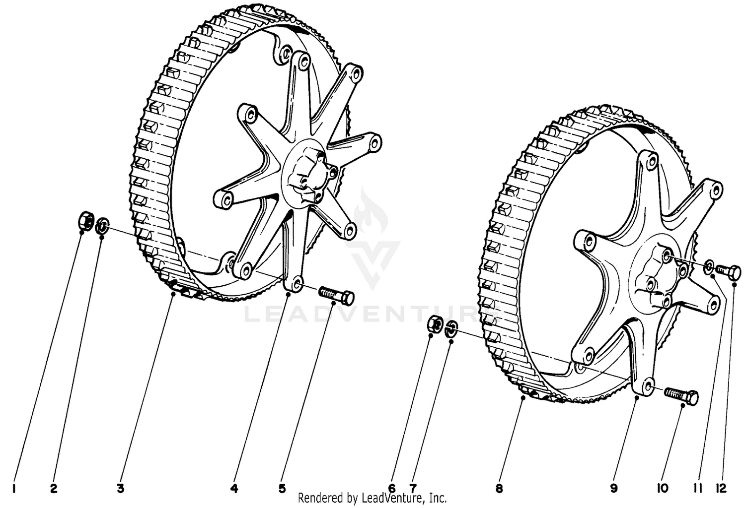 14" Steel Drive Wheels Kit No. 01343 Optional