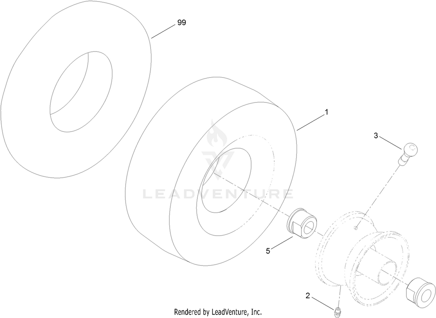 Caster Wheel Assembly No. 120-5515