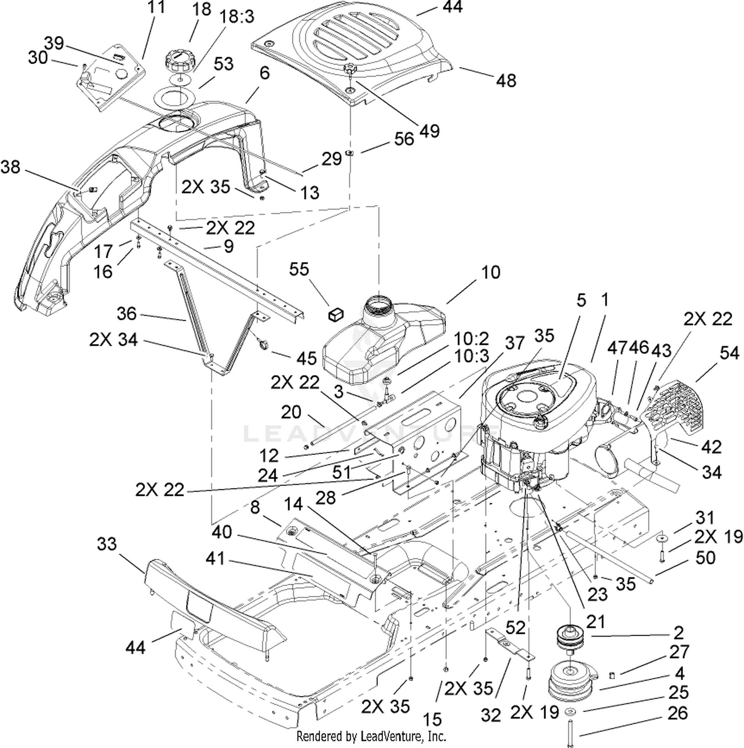 Engine and Styling Assembly