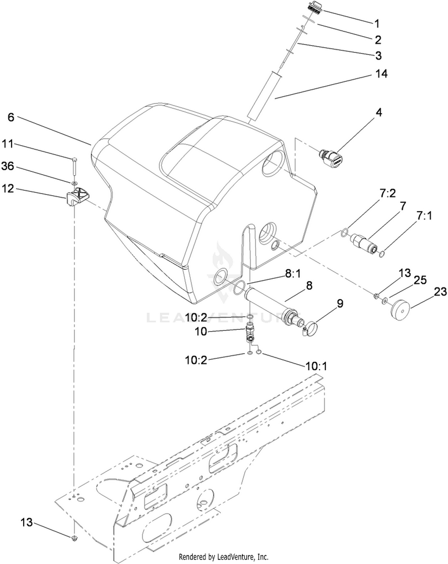 Hydraulic Filter and Reservoir Assembly
