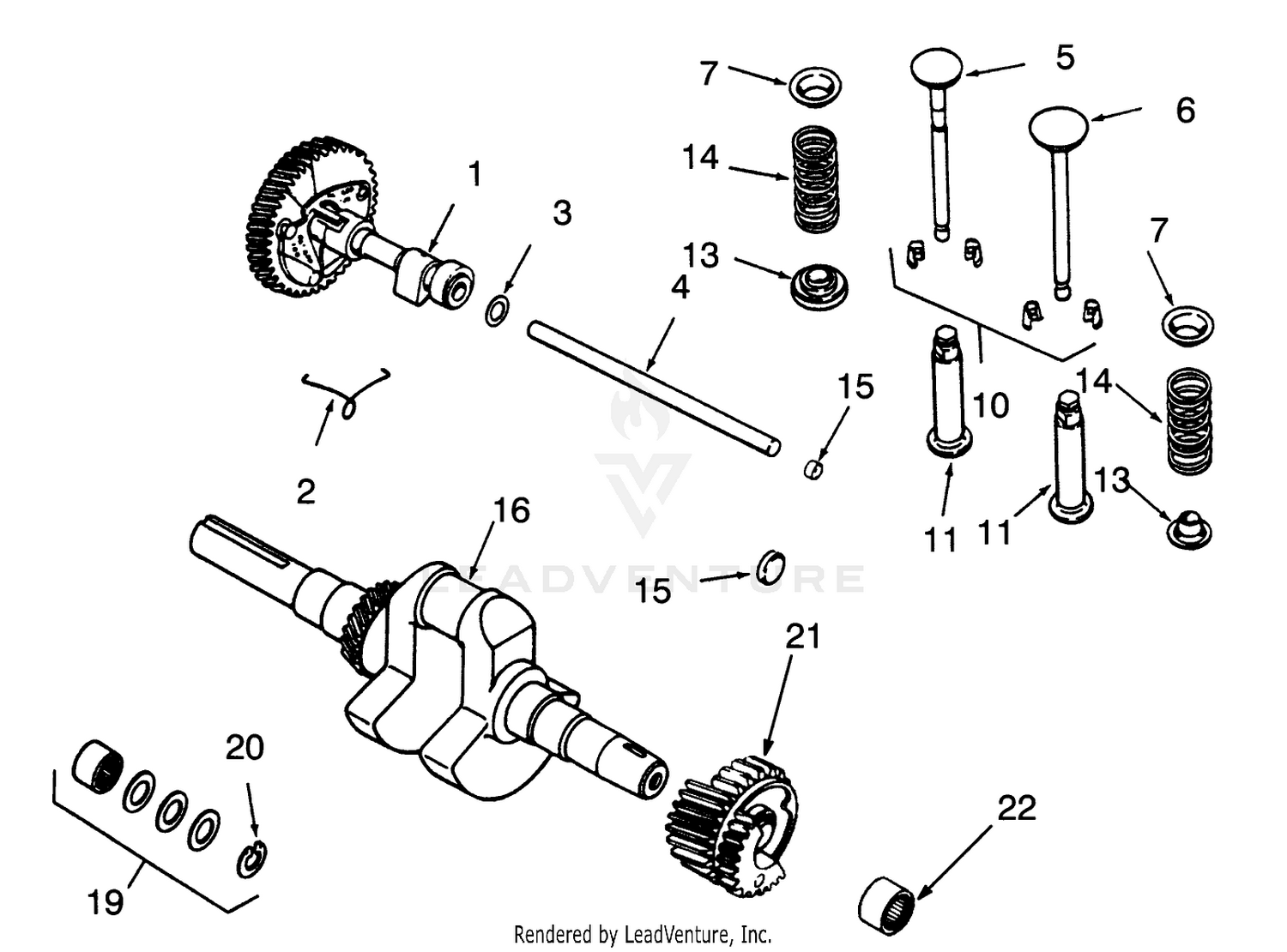 Camshaft, Crankshaft And Valves