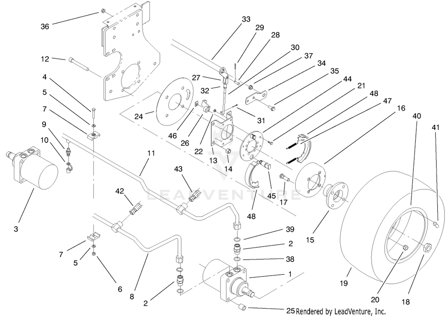 Front Wheel And Brake Assembly