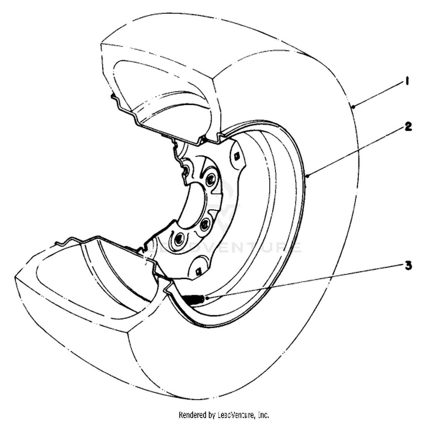 Tire  Wheel Assembly 23 X 10.50 X 12 (optional) No. 36-1050