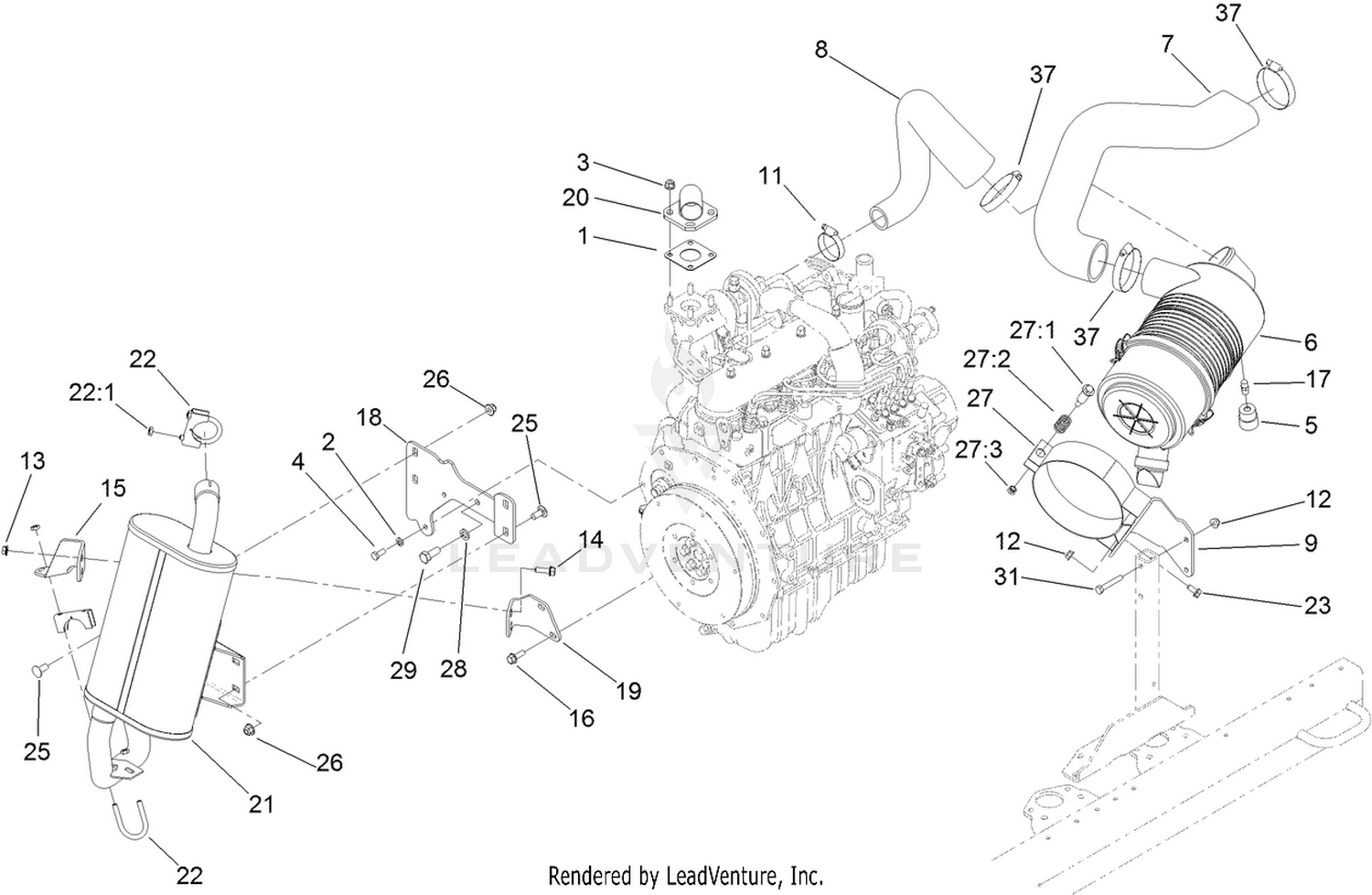 Engine Intake and Exhaust Assembly