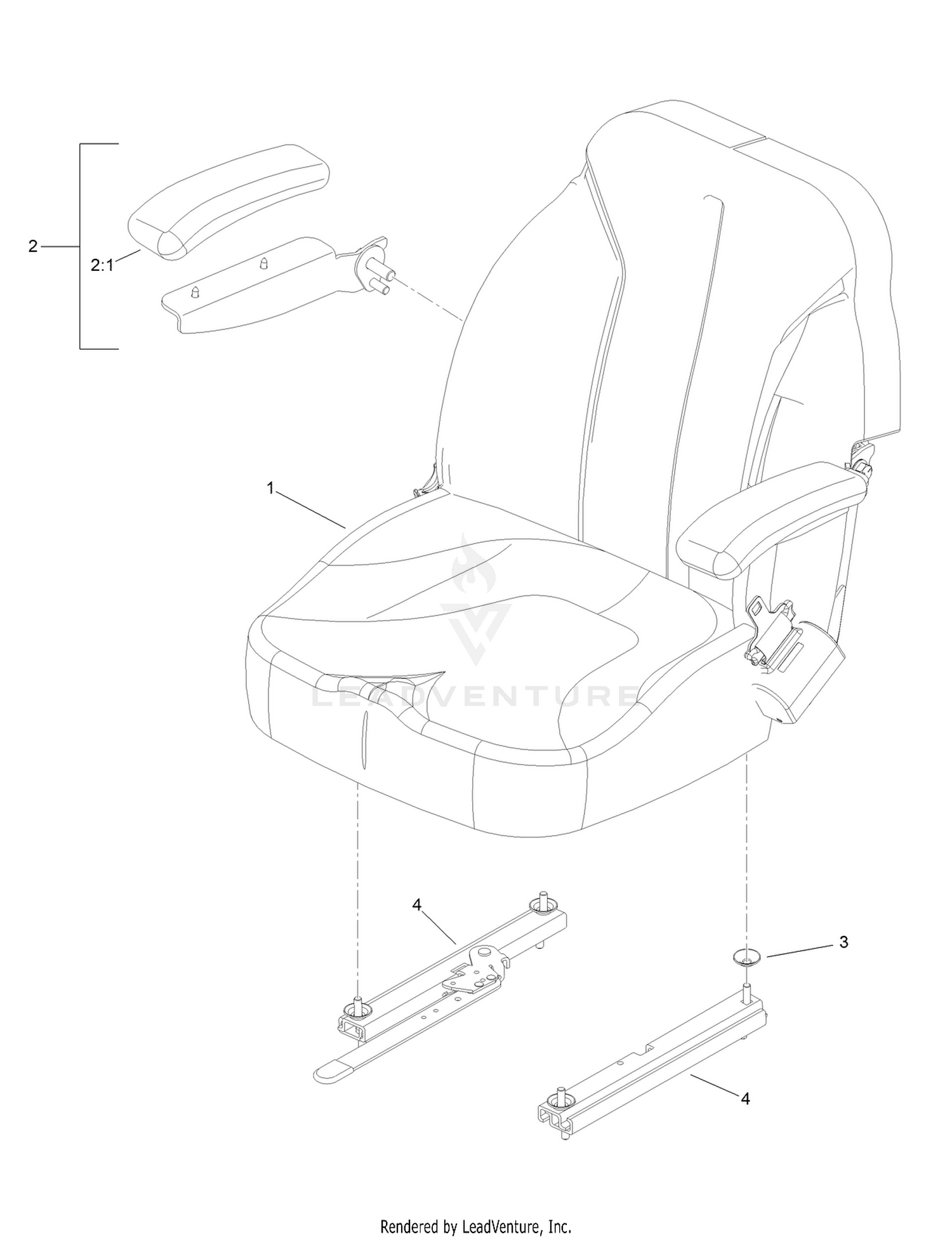 Seat and Track Assembly No. 139-2679