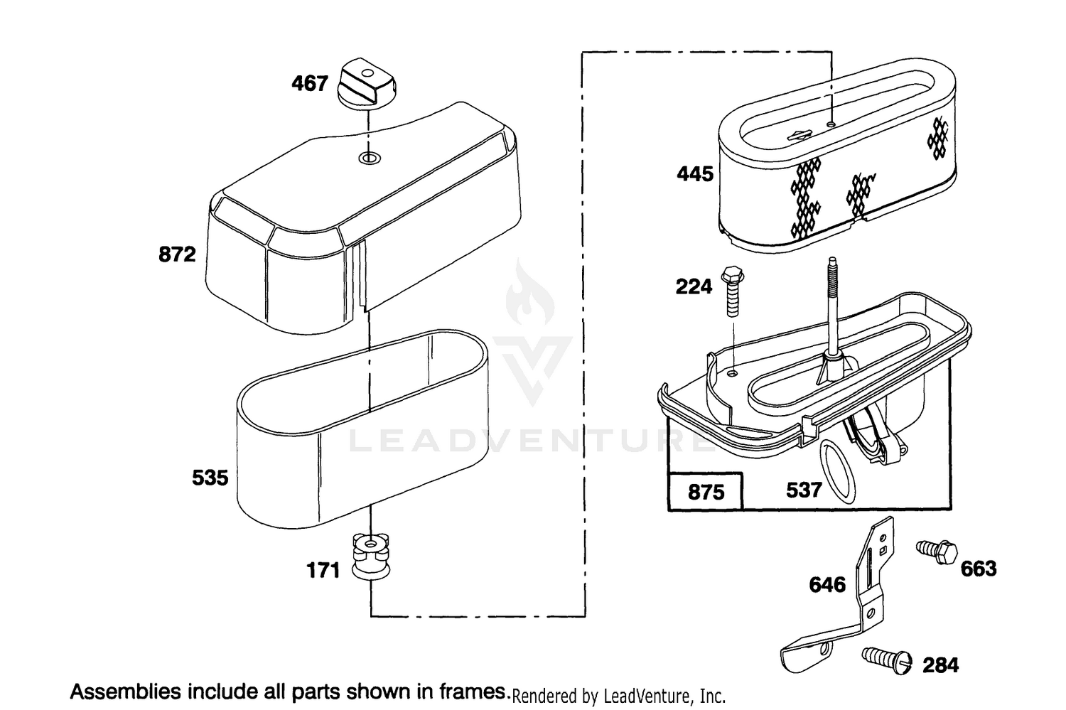 Engine Briggs  Stratton Model 283707-0156-01 4