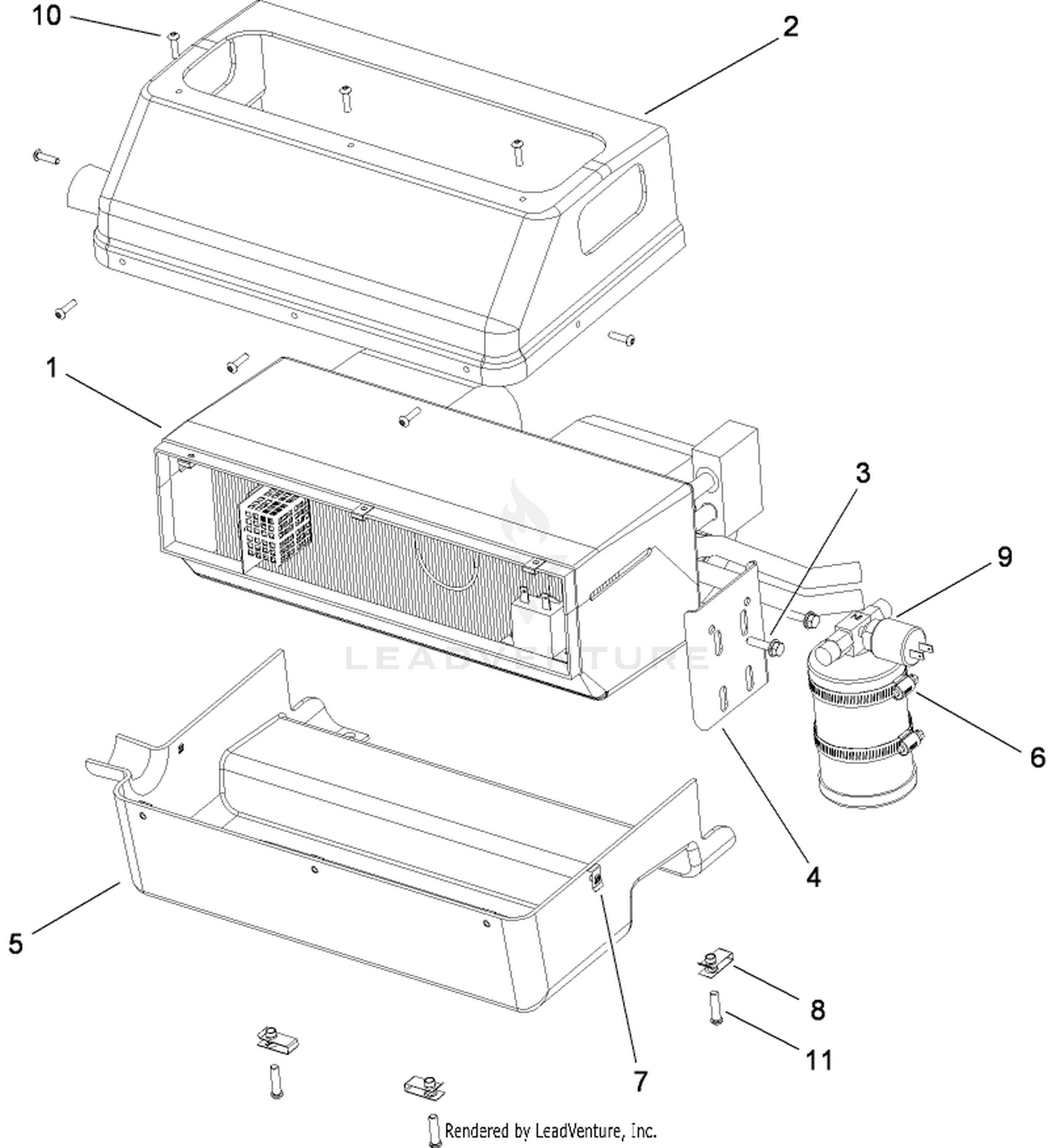 Heat/Evaporator  Cab Assembly