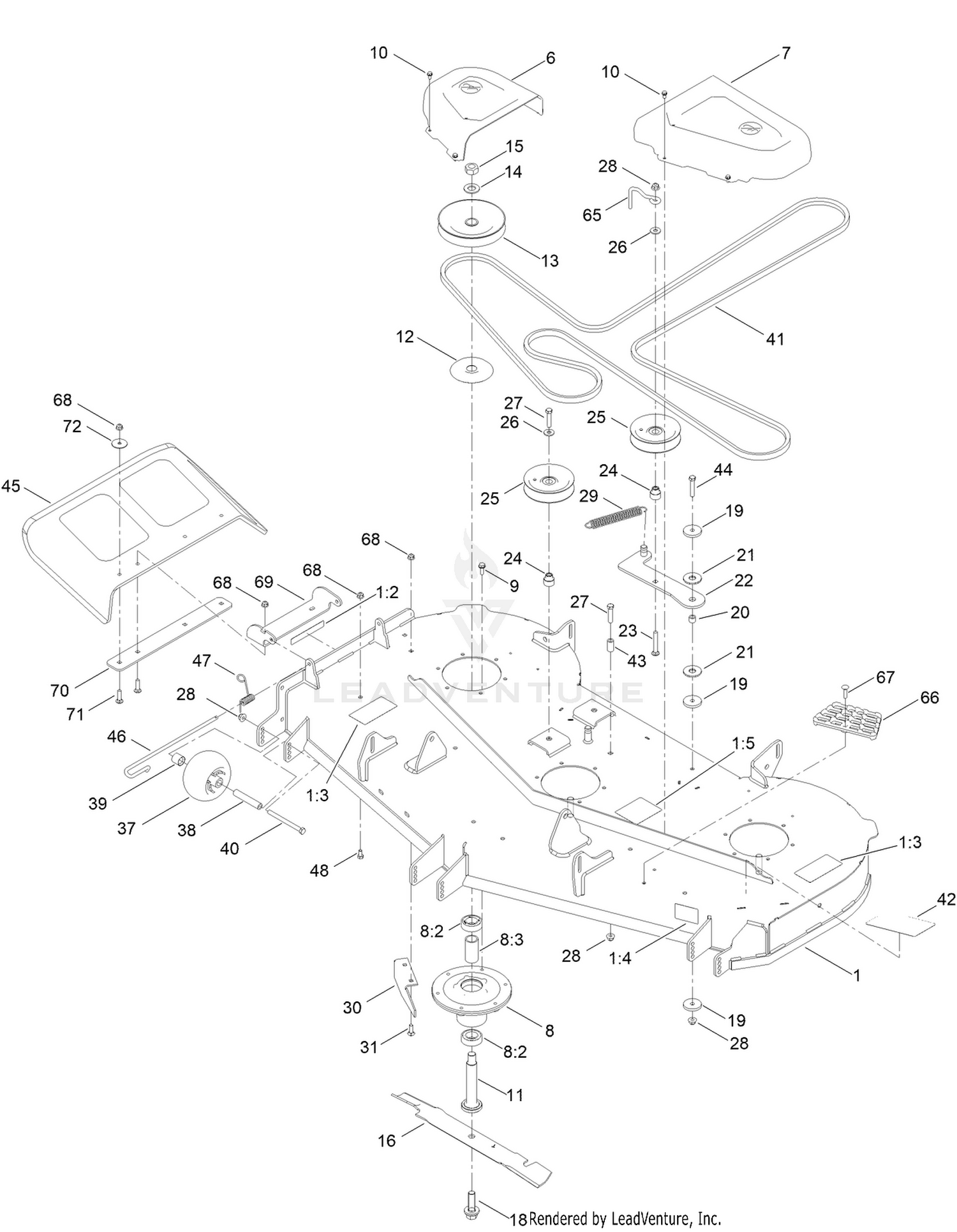 60inch Deck and Blade Assembly