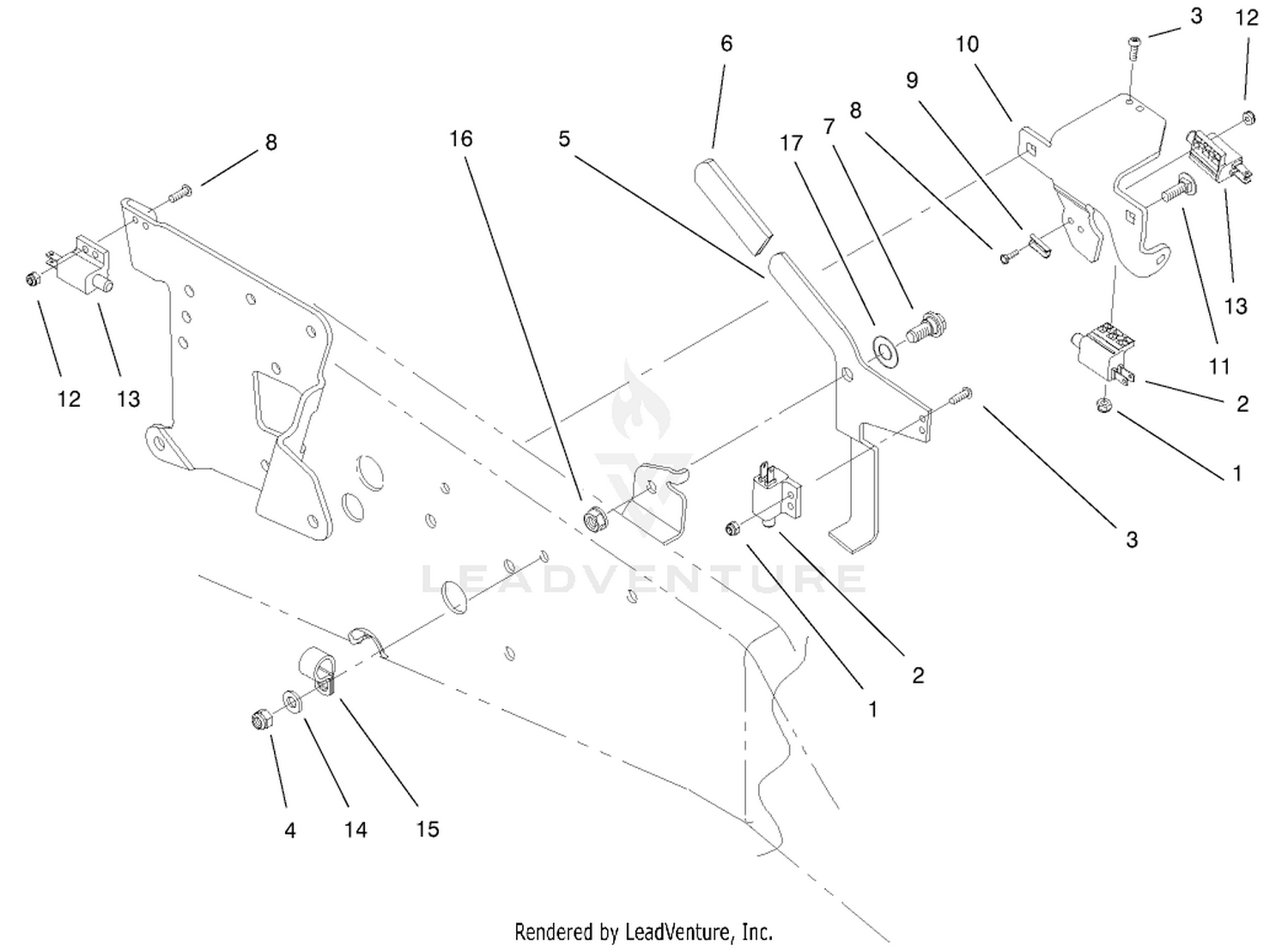 Upper Parking Brake Assembly