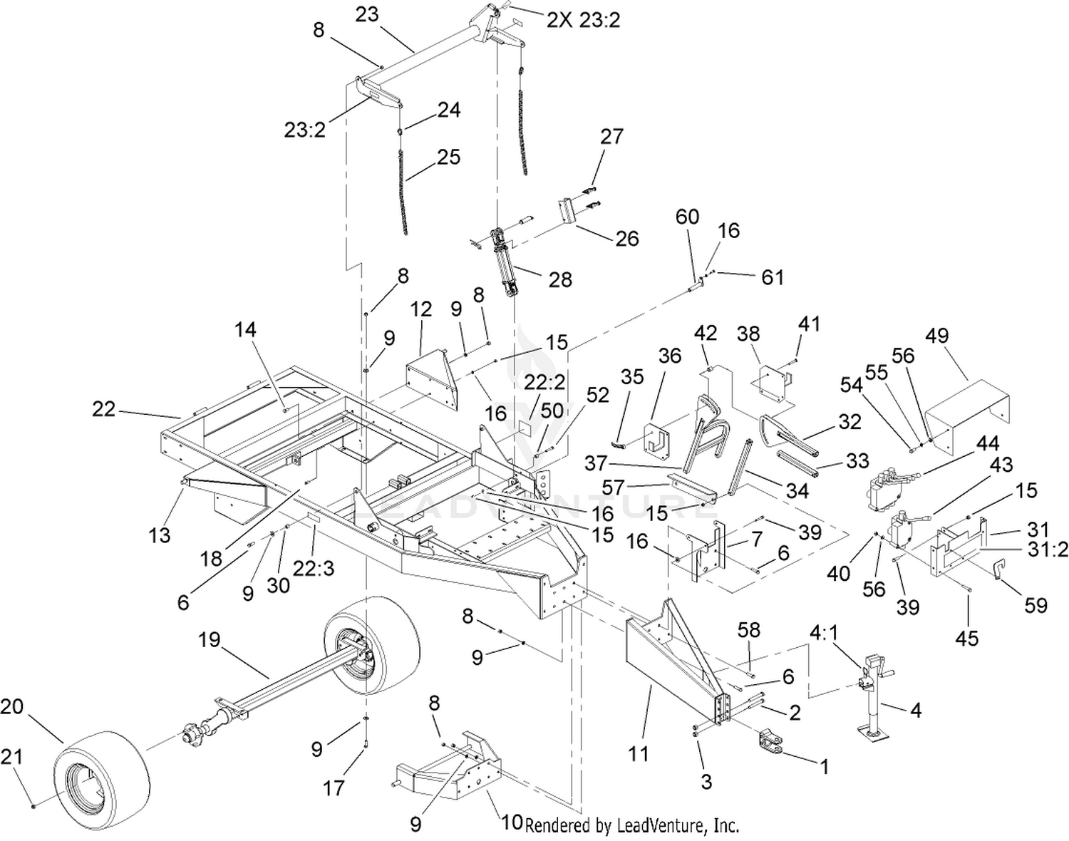 Frame and Axle Assembly