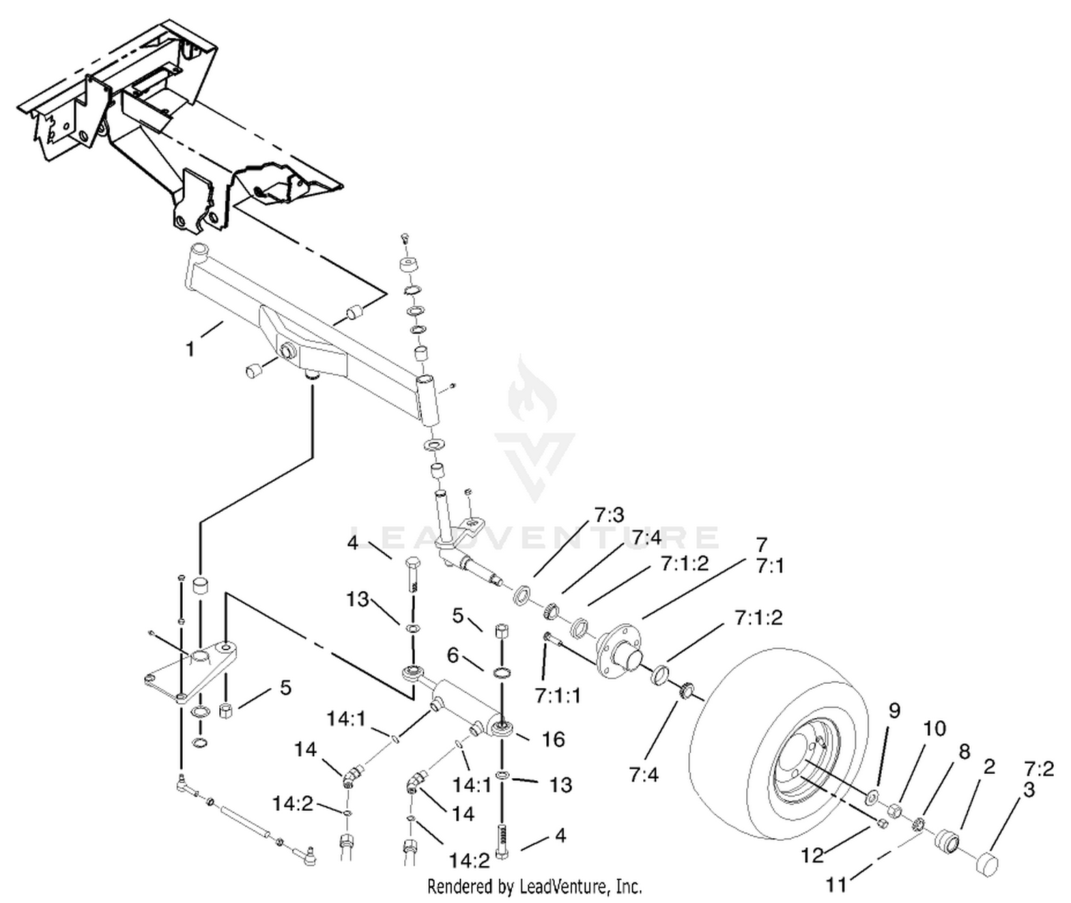 2 Wheel Drive Axle Assembly